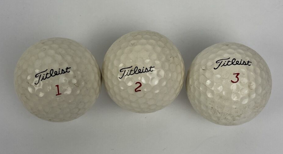 Titleist by Acushnet Golf Balls Acushnet 3 x Balls #1 #2 #3  Vintage