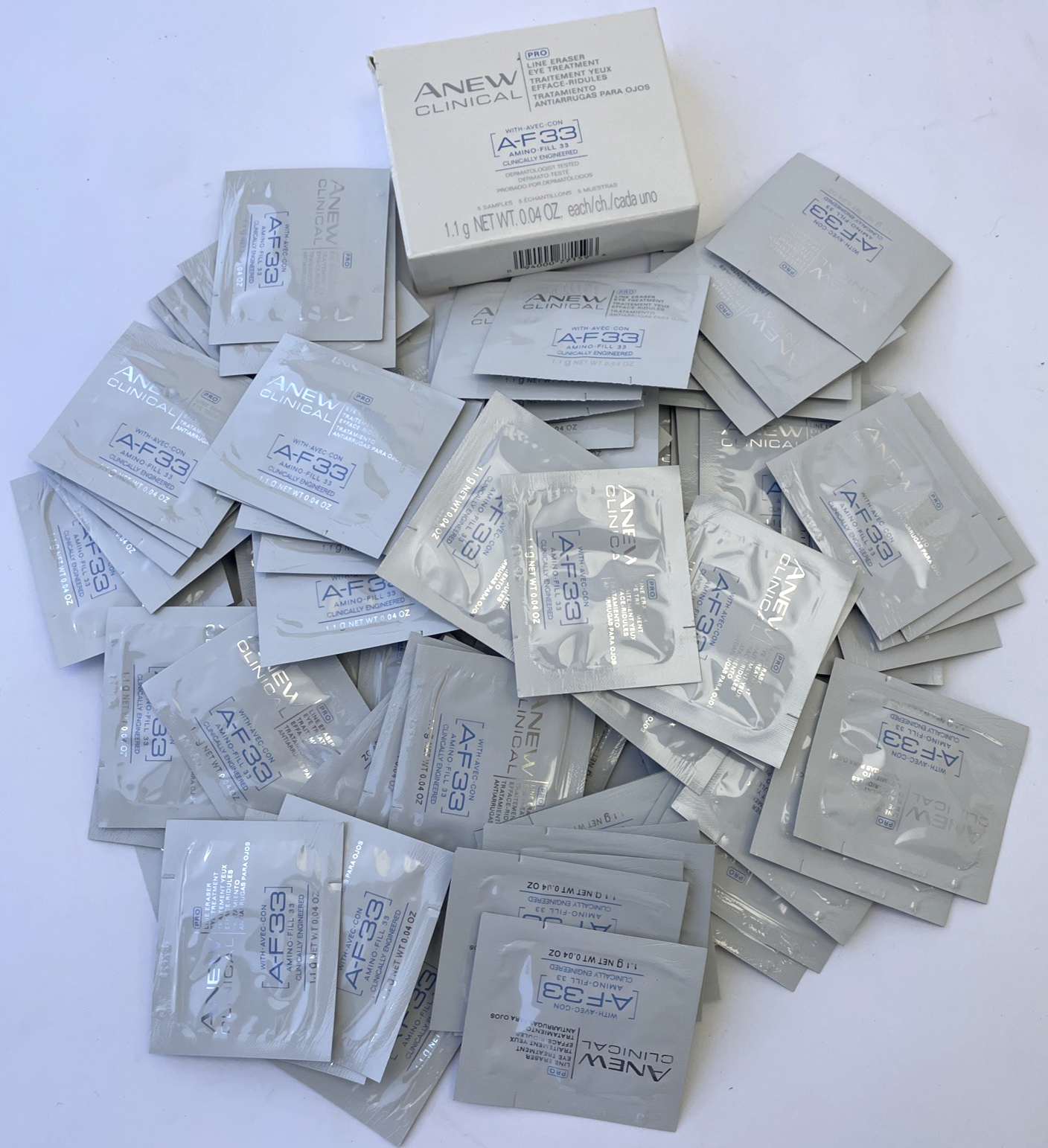 100 x Avon Anew Clinical PRO A-F33 Complex Line Eraser Treatment 1.1 g Samples