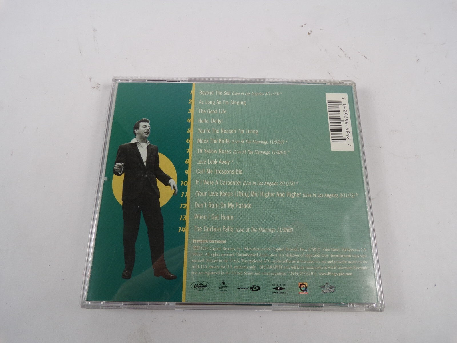 Biograph Bobby Darin A Anthology Beyond THe Sea As Long As I'M Singing CD#51