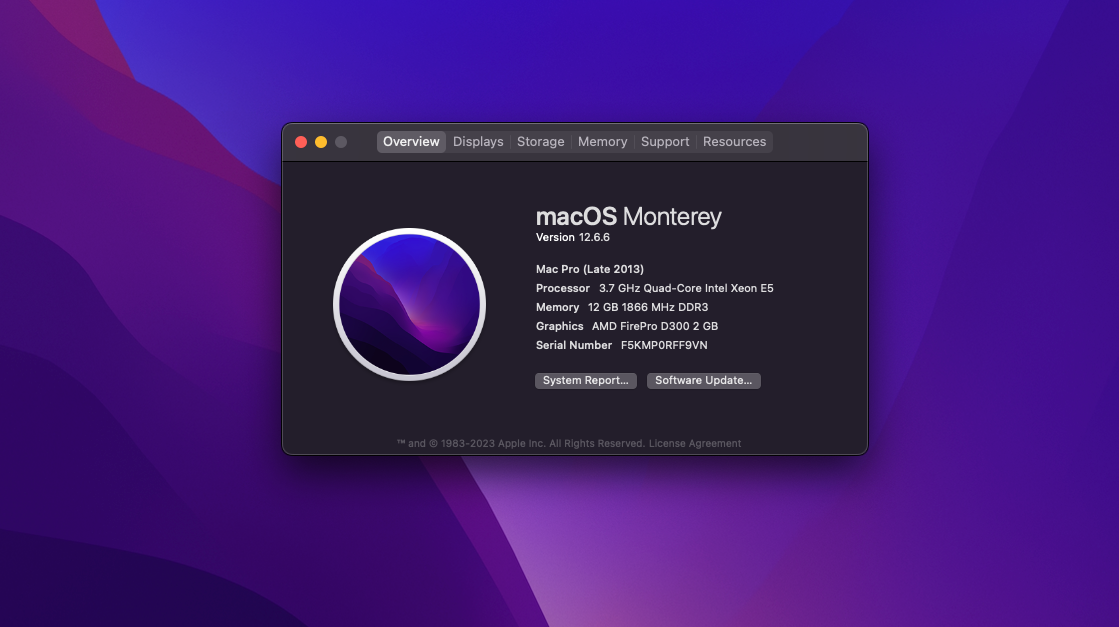 Mac Pro 3.7 Ghz Quad-core Xeon E5 12GB RAM 1 TB SSD Late 2013 AMD Firepro D300