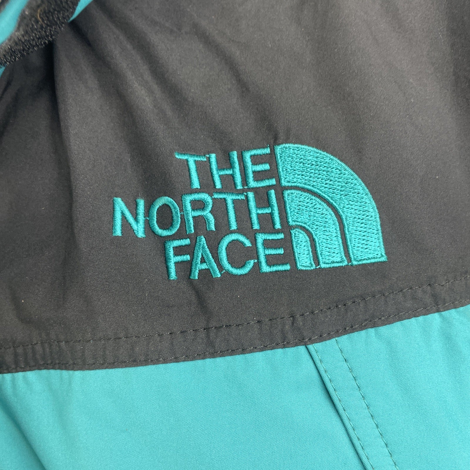 The North Face Hooded Rain Ski Jacket Outer Shell Size Women’s S / P Teal Green