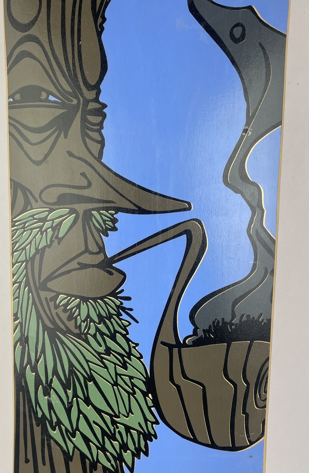 Woodchuck Laminates Skateboards Circa 1996 "Smoking Tree" Skateboard Deck - RARE