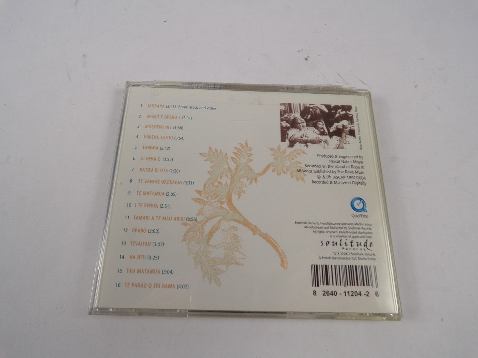 The Tahitian Choir Rapa Iti Remastered Edition Laorana Oparo Tevaitau CD#61