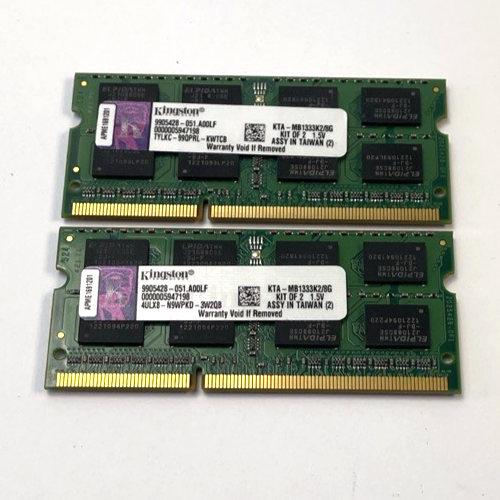 Lot of 2 x Kingston 8GB Kit (2x4GB) KTA-MB1333K2/8G DDR3-1333 Apple RAM