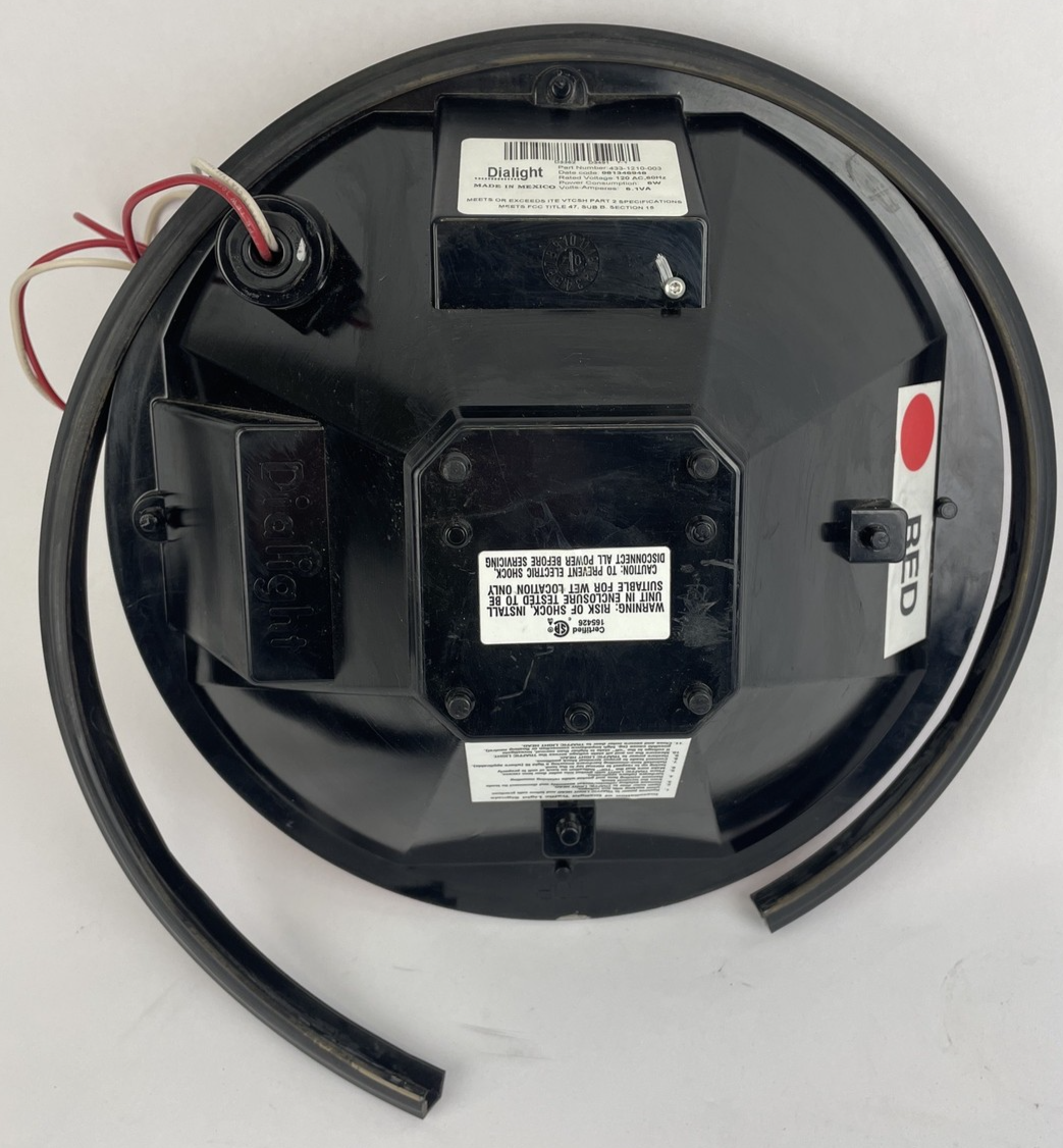 Dialight 433-3230-001XL RED LED Circular Traffic Signal Light 12" 120Vac 60Hz