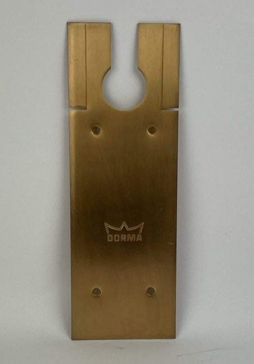 Dorma BTS75B Floor Spring Cover Plate Steel ( BTS 75 B ) Brass 12-1/8" L x 4-1/8