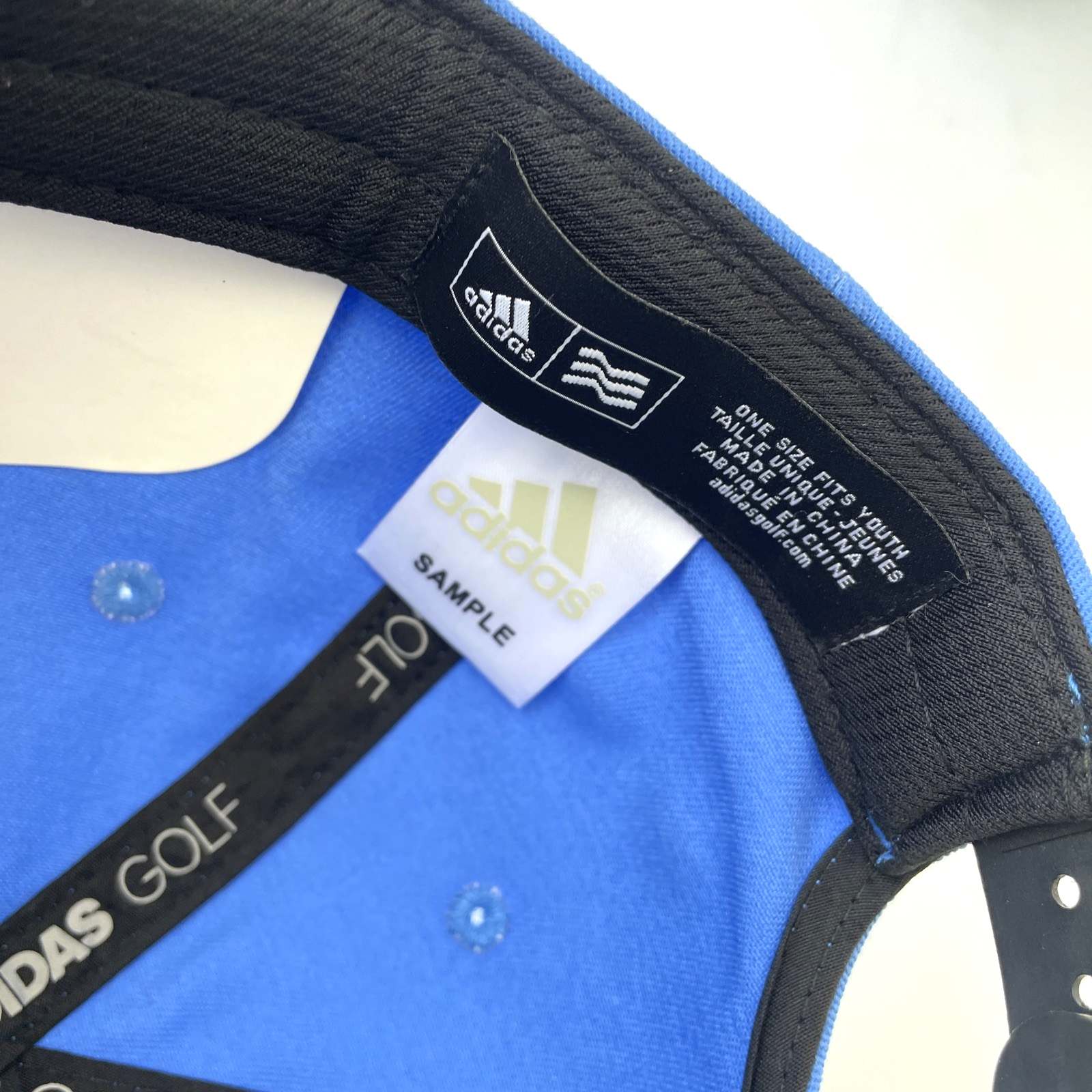 Adidas KIDs Relaxed 3 Stripe Strap Back Golf Hat Soft Blue OSFY Youth Fit