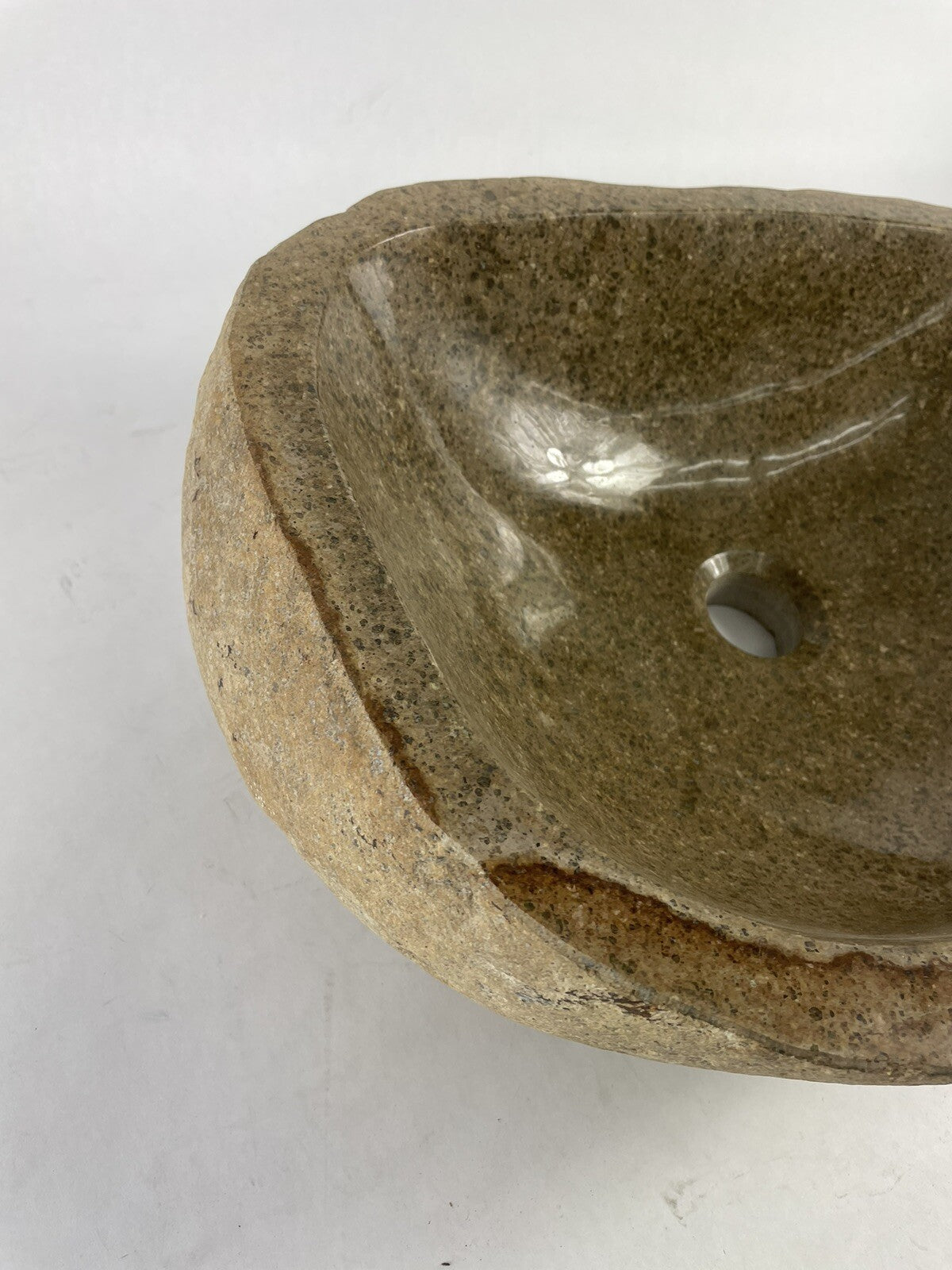 Stone Forest C28 pebble vessel sink natural granite boulder luxury bathroom basin