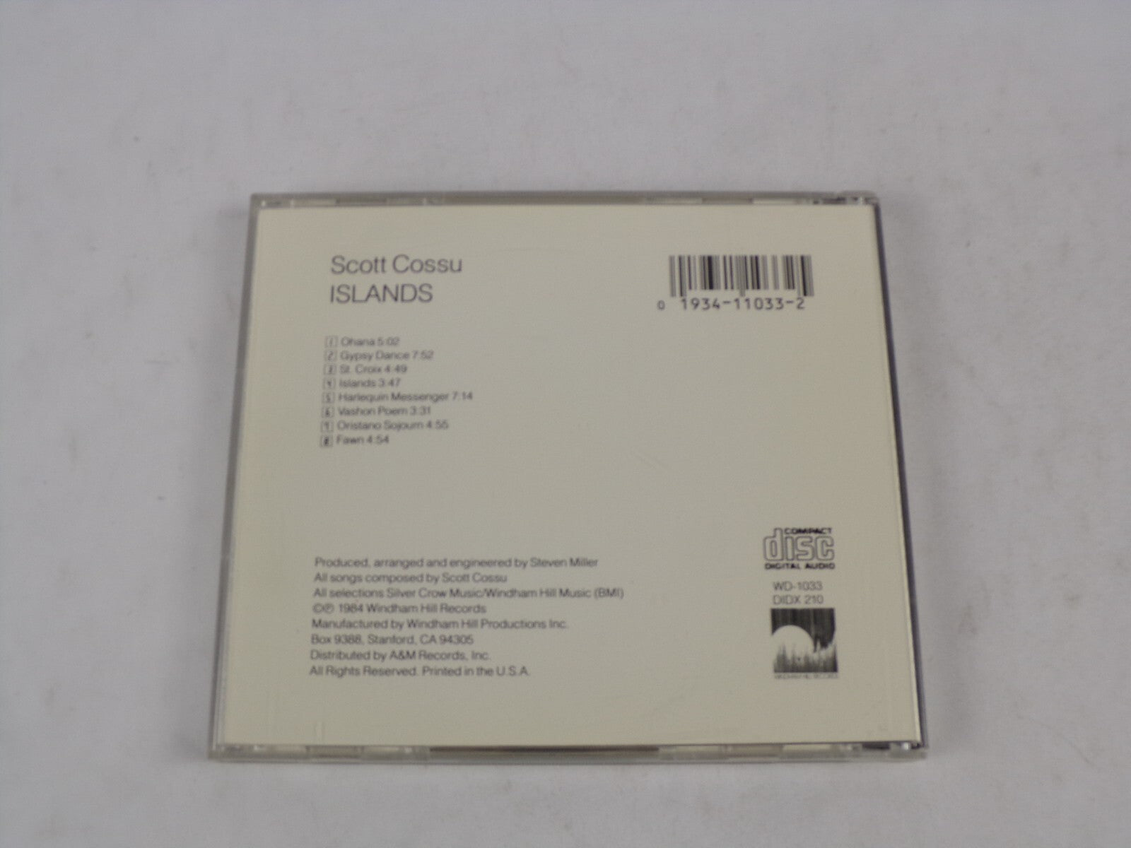 Scott Cossu Ohana Gypsy Dance St. Croix Islands Harlequin Messenger Vashon CD#53