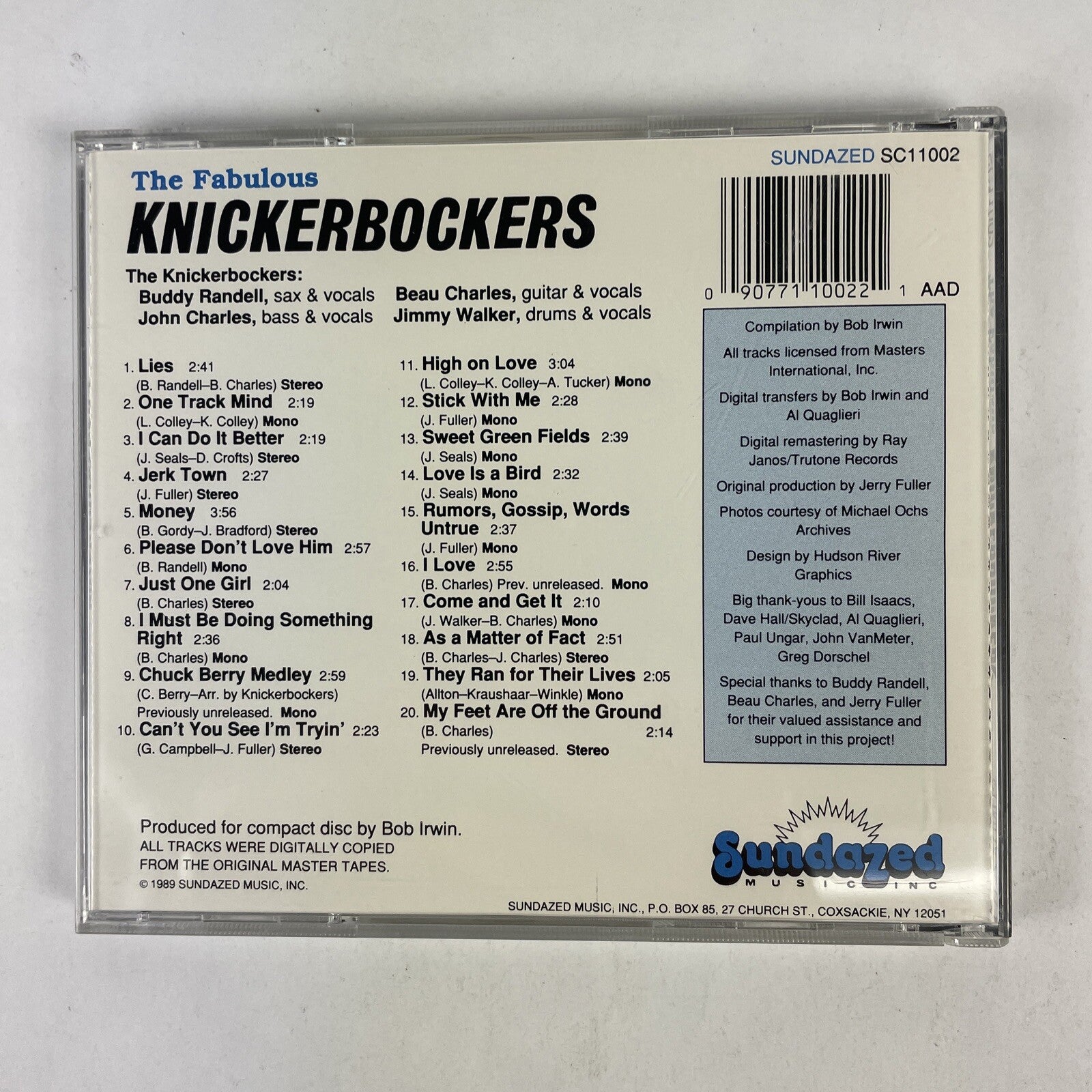 Presenting the Fabulous Knickerbockers CD (1989)  #29 