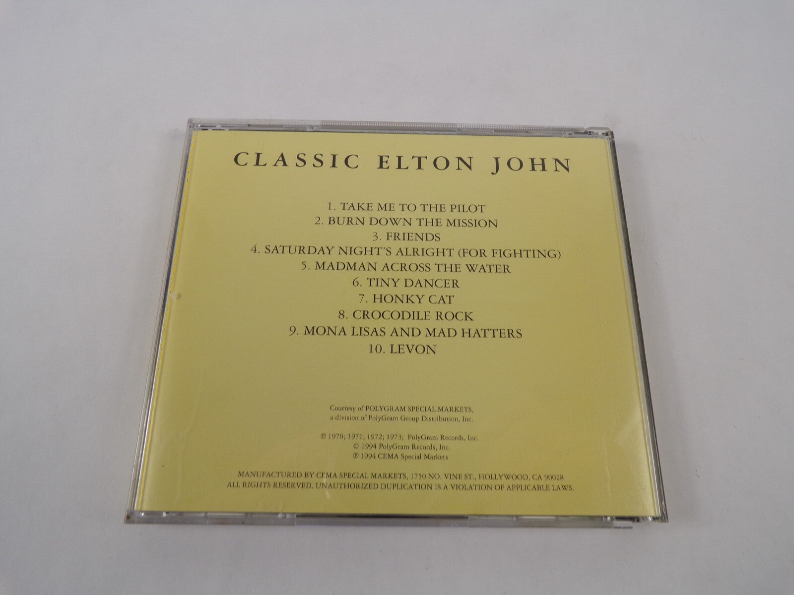 Classic Elton John Take Me To The Pilot Burn Down The Mission Friends Tiny CD#59
