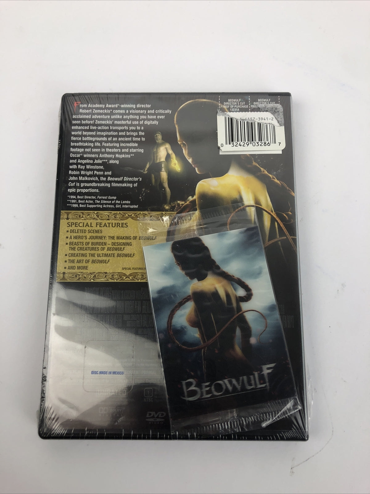 NEW Beowulf (DVD, 2008) [UNRATED] Director's Cut, Widescreen Angelina Jolie￼