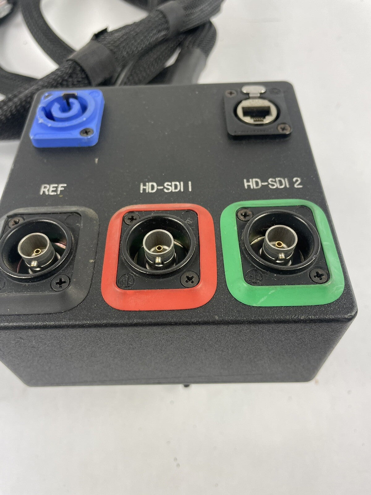 Breakout box Audio Snake 5 inputs Neutrik powerCON 20A EtherCon RJ45 BNC