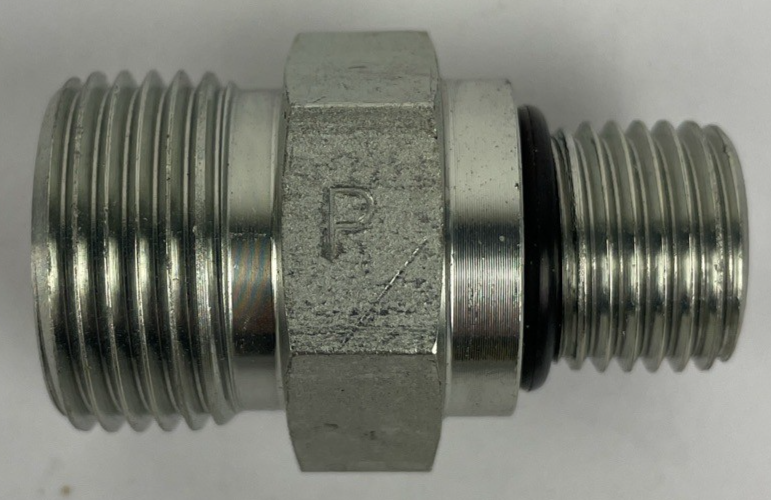 NOS OEM Parker Hydraulics 8-6 F5OLO-S Straight Thread Connector w Seal Lok