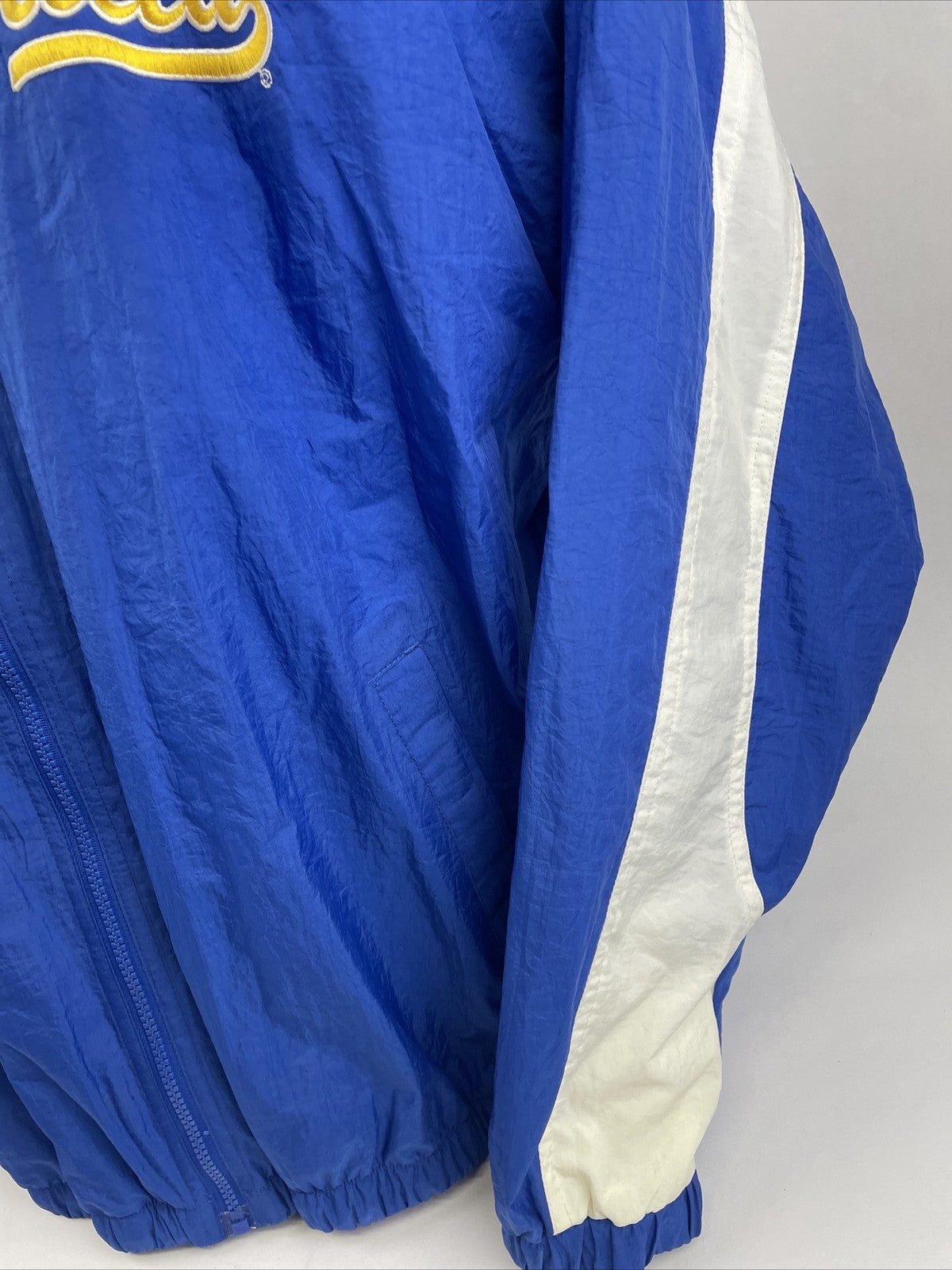 Vintage Reebok UCLA Bruins Nylon Full Zip Windbreaker Jacket Men's Large Blue