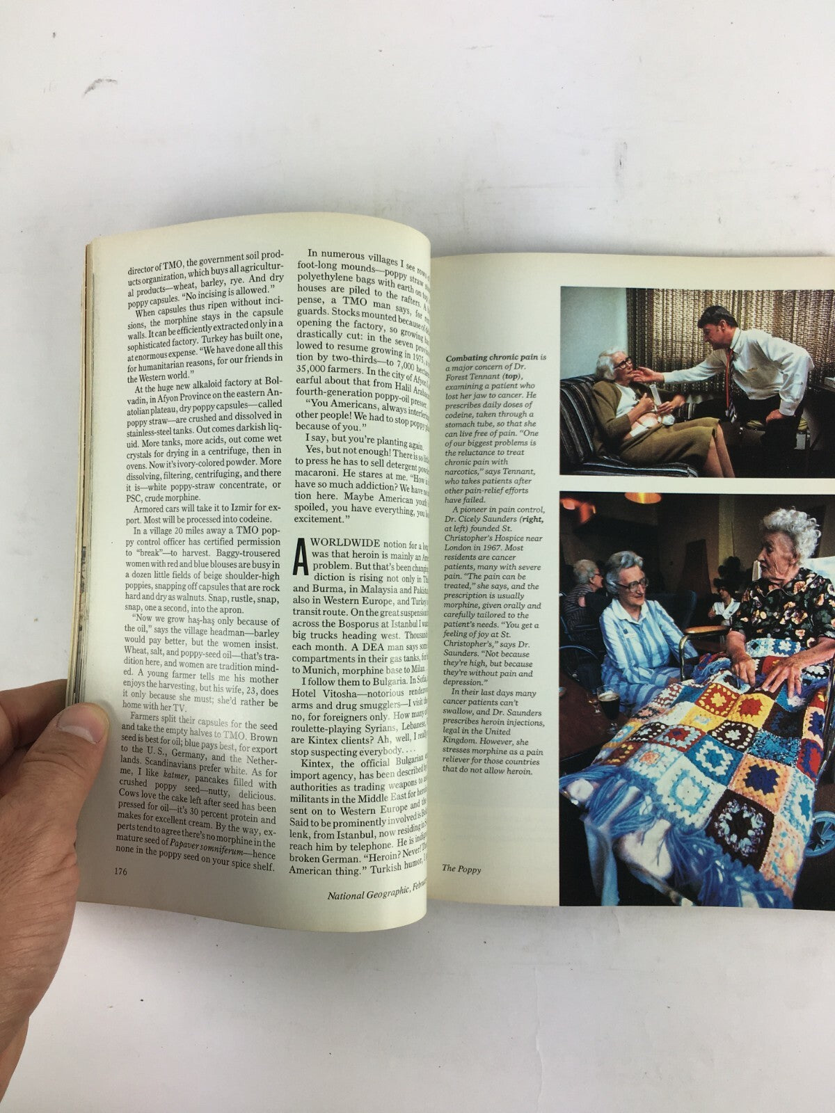February 1985 National Geographic Magazine The Poppy for Good and Evil Mummies