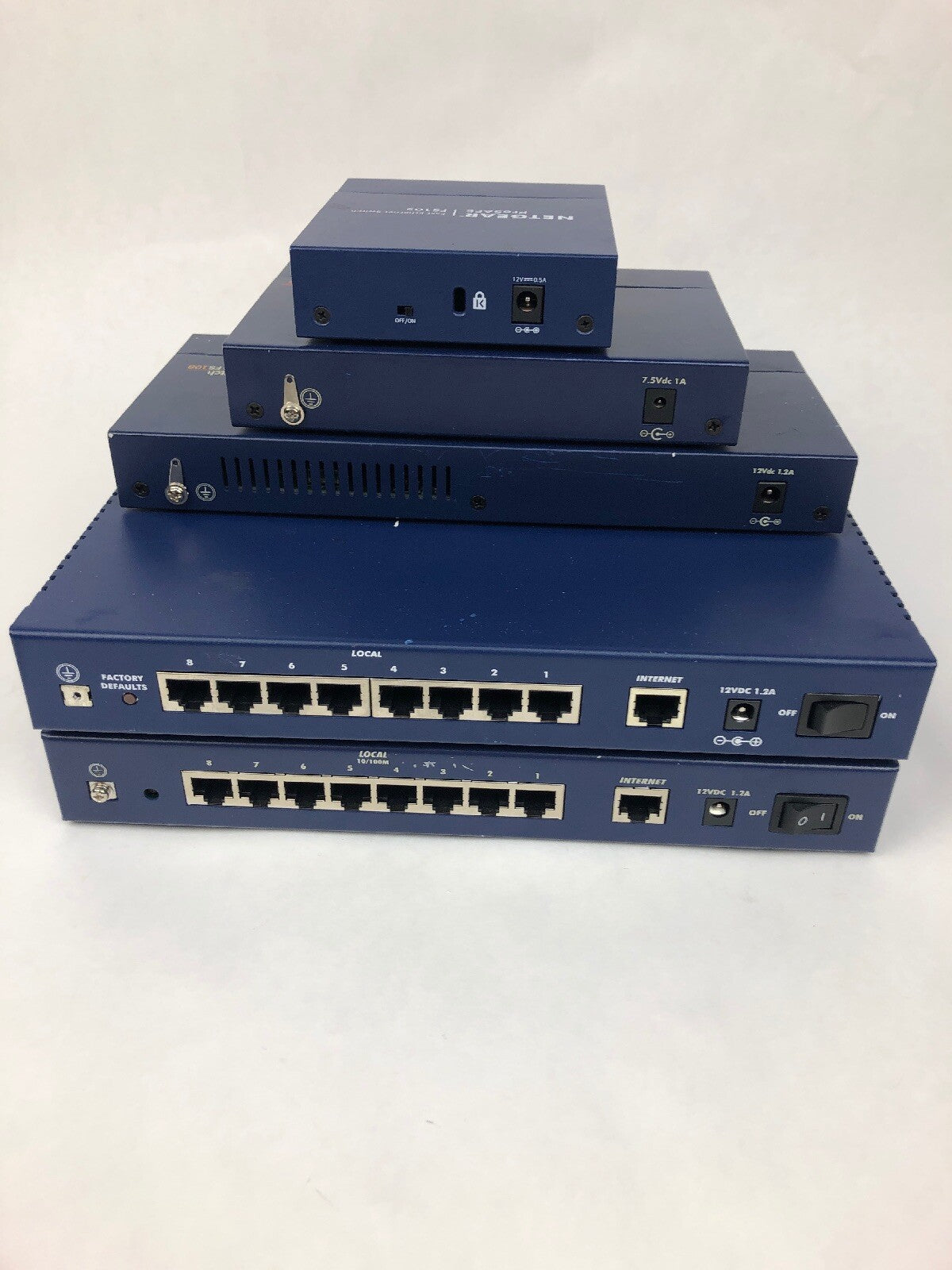 Lot of 5 ~ WiFi Network Routers & Ethernet Switch NETGEAR BUNDLE