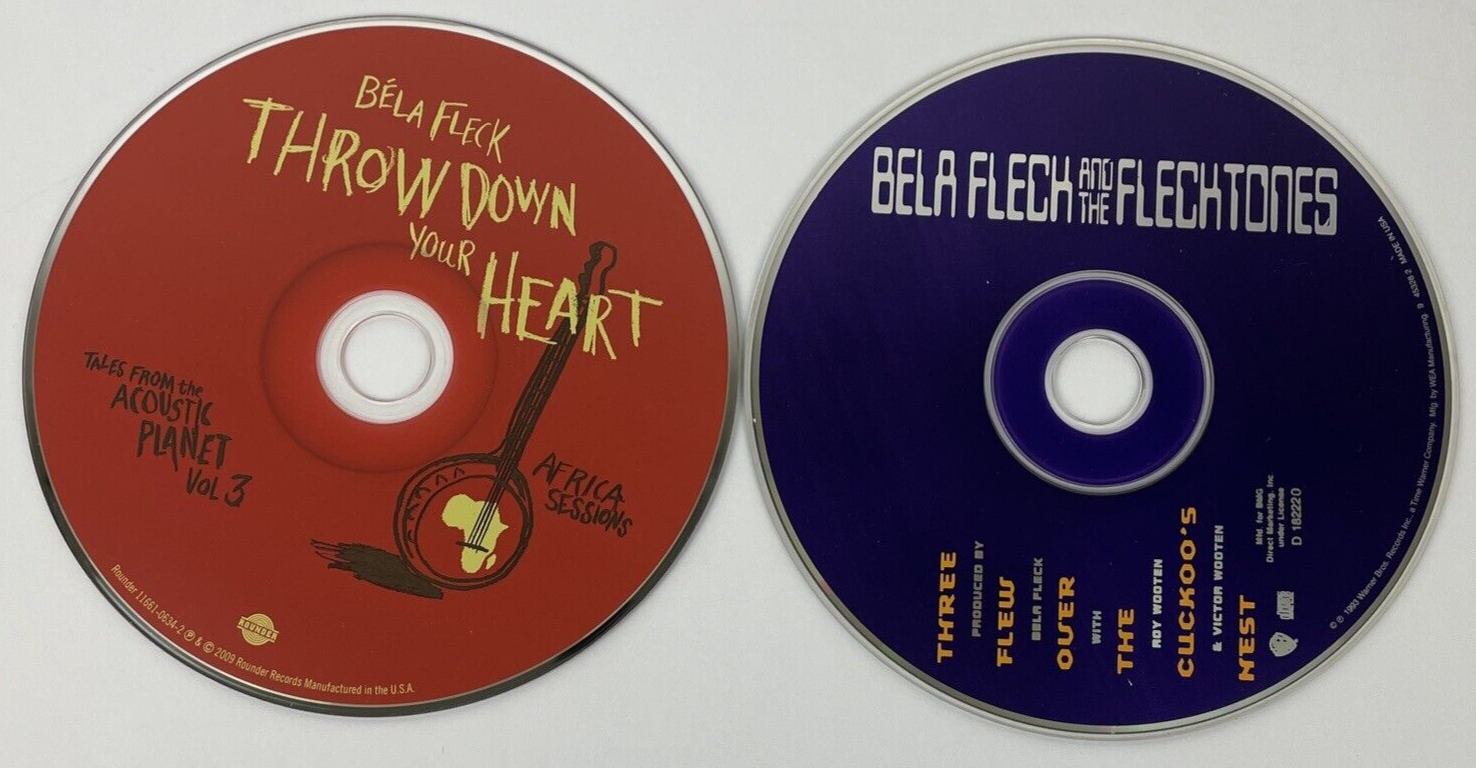 2 x Béla Fleck CD  s -Throw Down Your Heart 2009 + Bela Fleck & the FLECKTONES