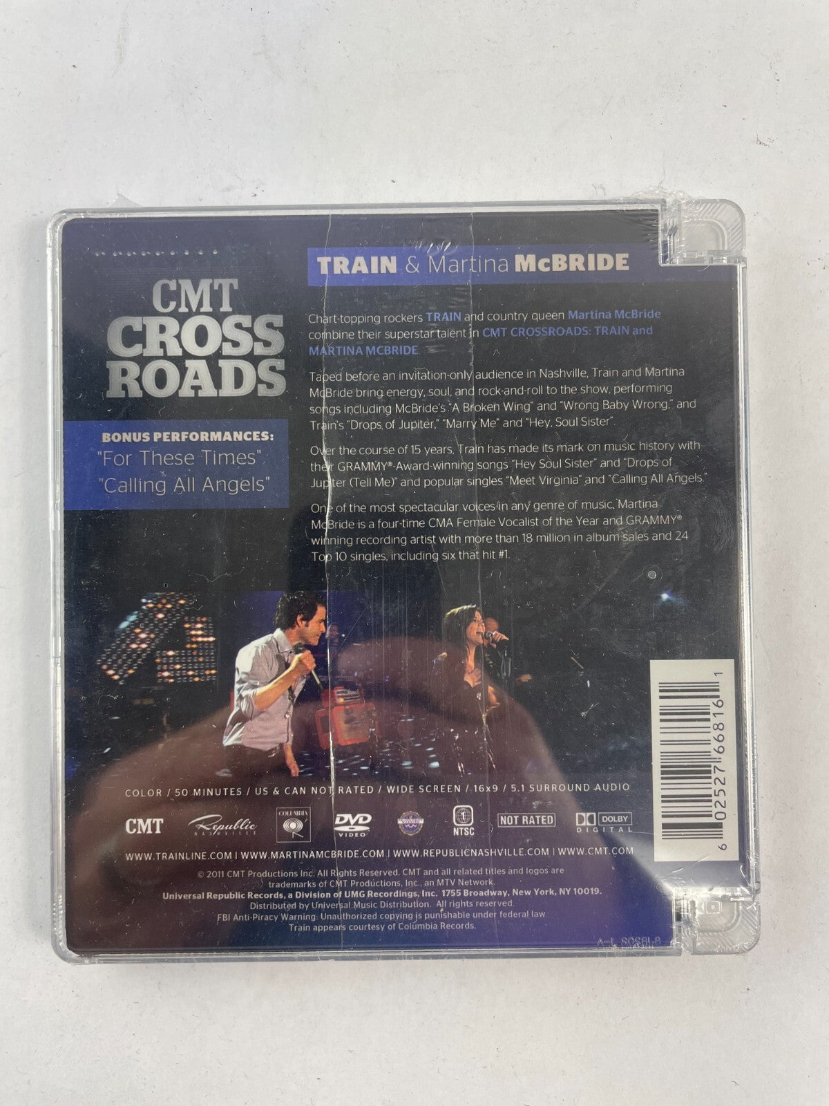 CMT Cross Roads Martina McBride Train For These Times Calling All Angels CD#73