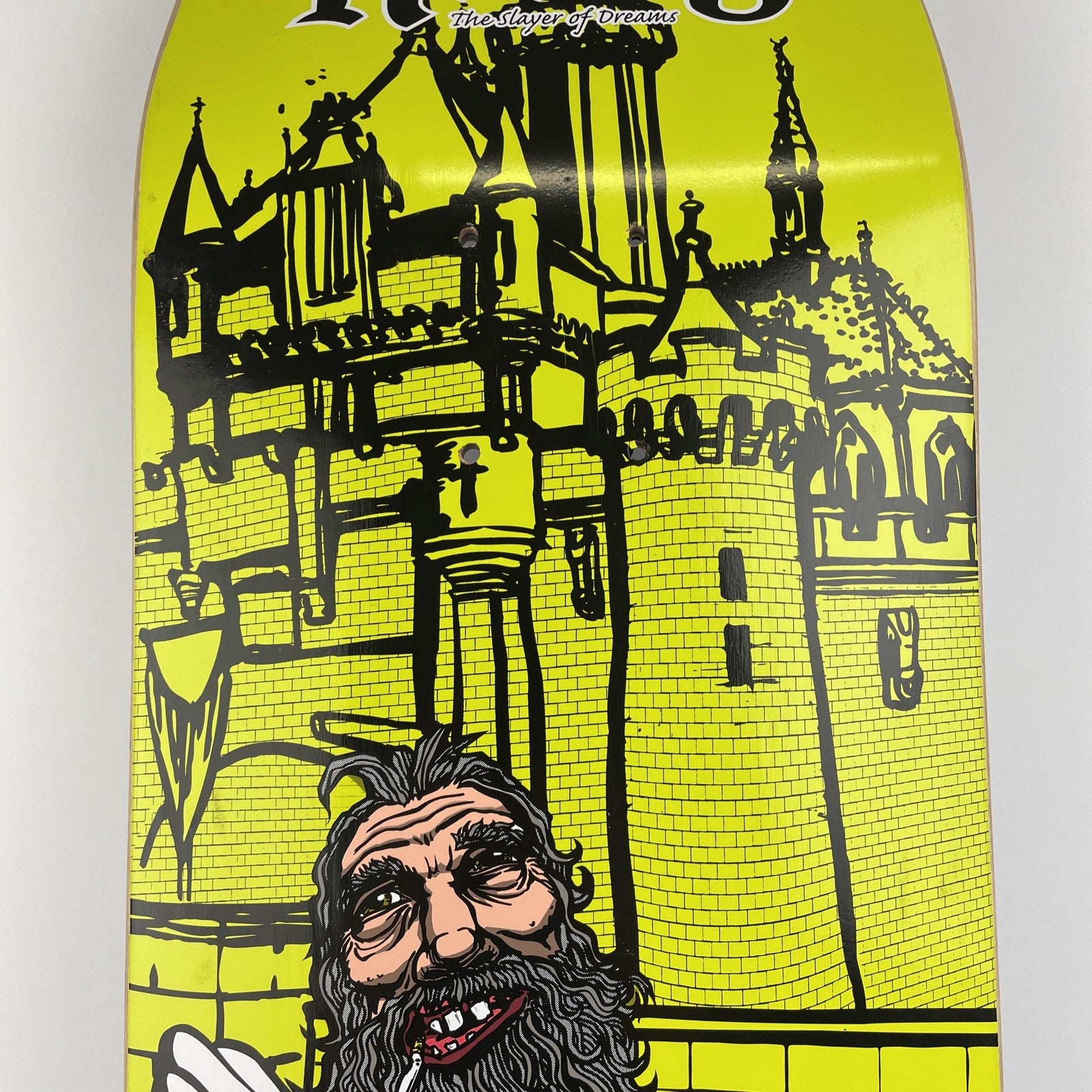 REALITY , The Slayer of Dreams Old English Mickey Mouse Parody Skateboard Deck