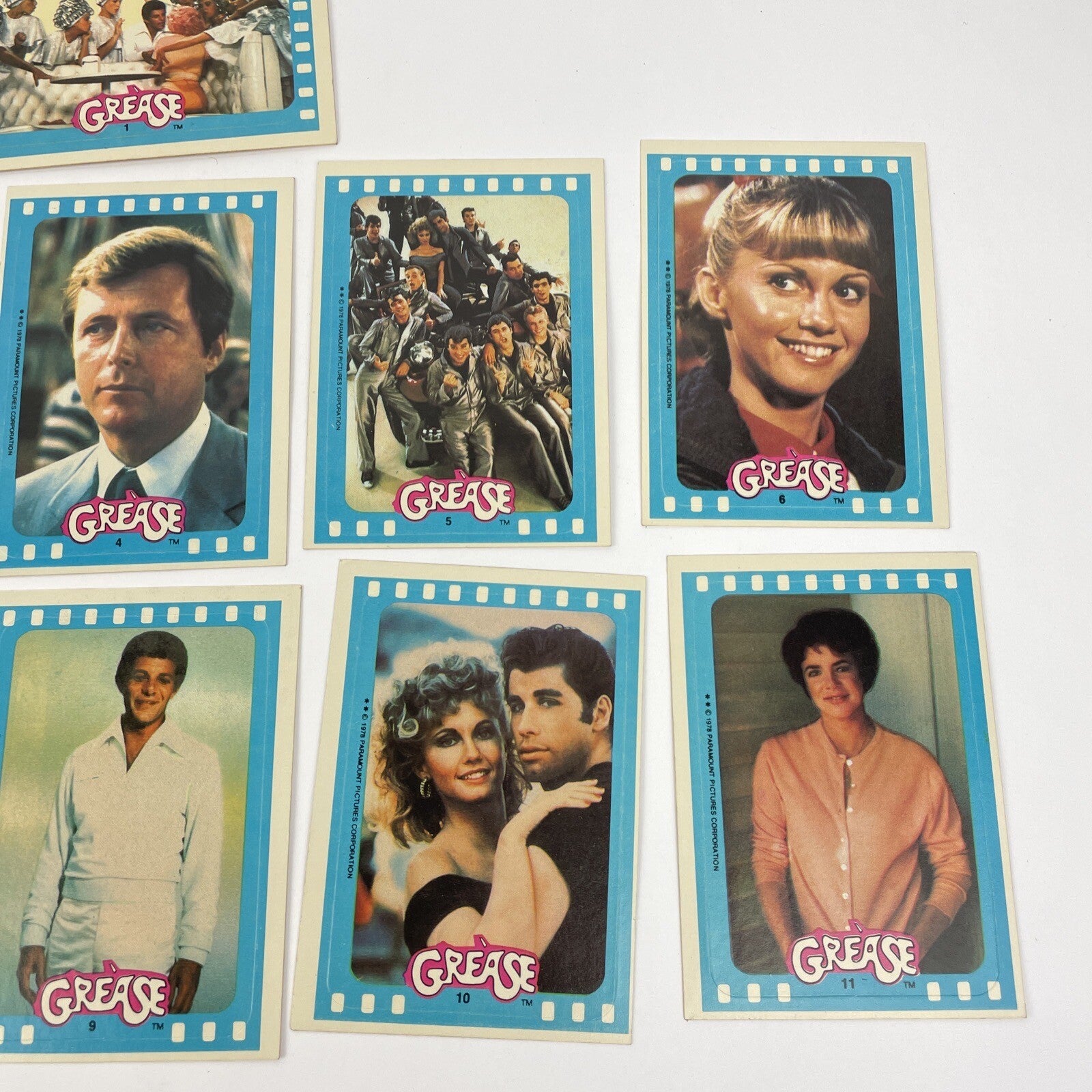 1978 Topps GREASE Movie Series 1 Trading Card Complete Set 1-66 w 11 Stickers