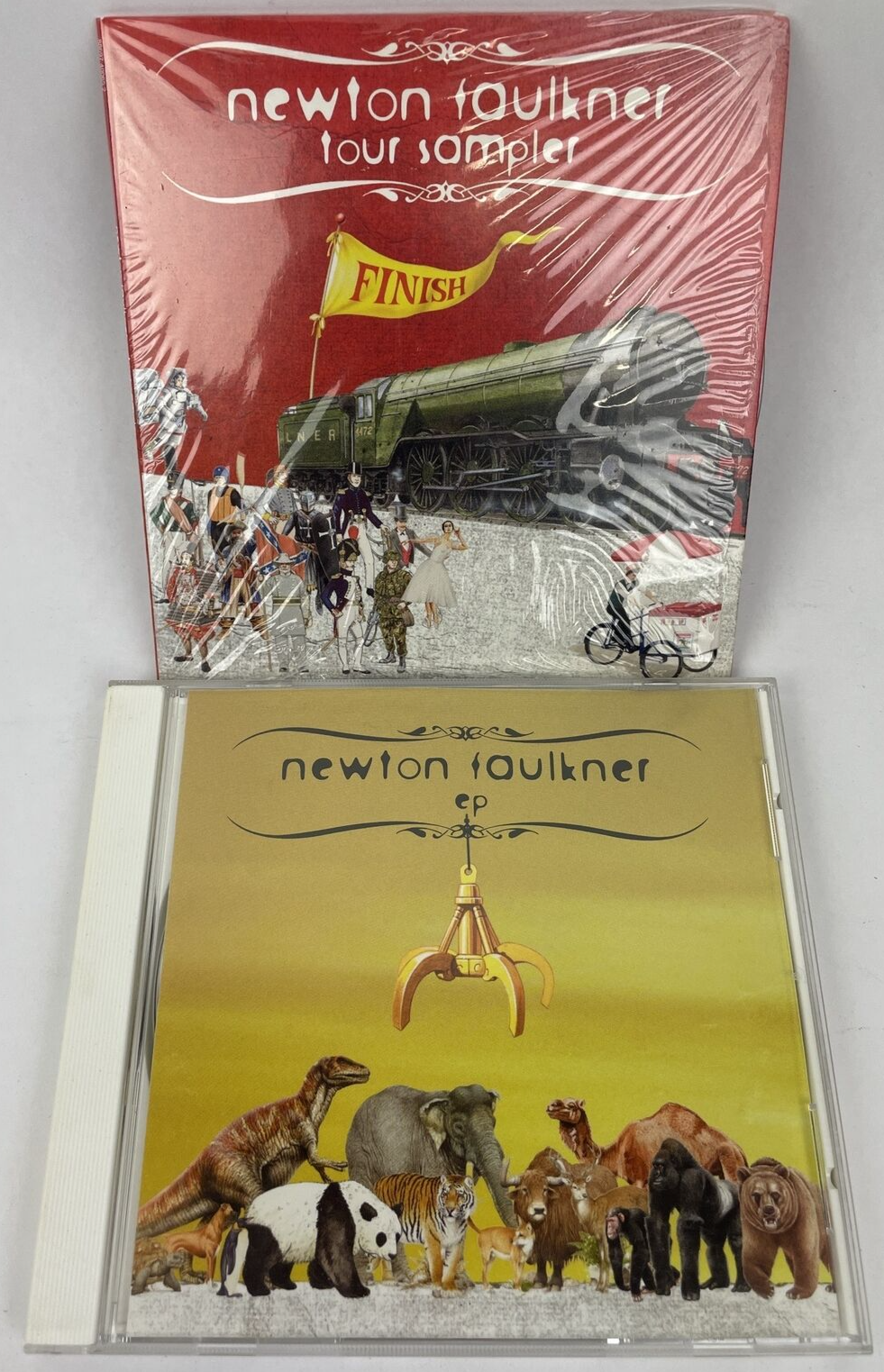 2 x Newton Faulkner Audio CD LOT - Tour Sampler (2008) - ep (2007) Mint Disc DEF