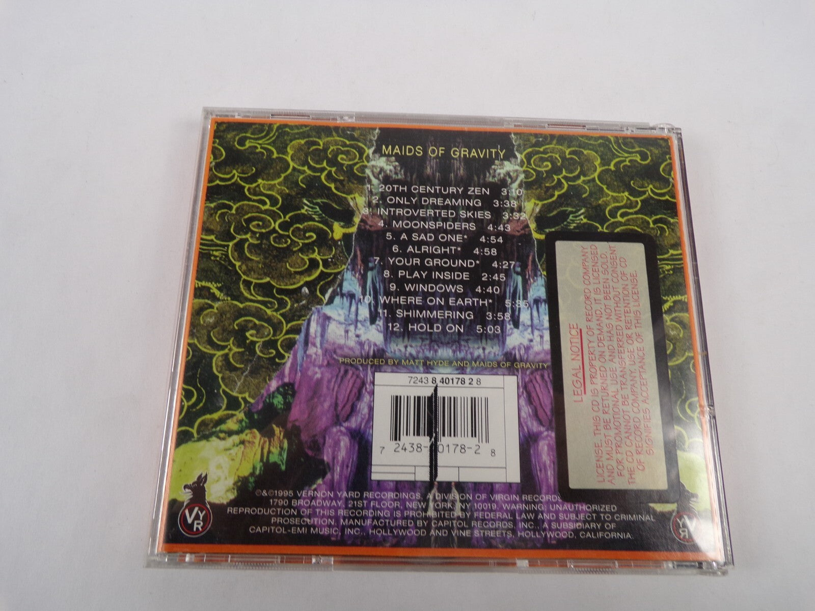 Maids Of Gravity 20th Century Zen only Dreaming A Sad One Alright CD#60