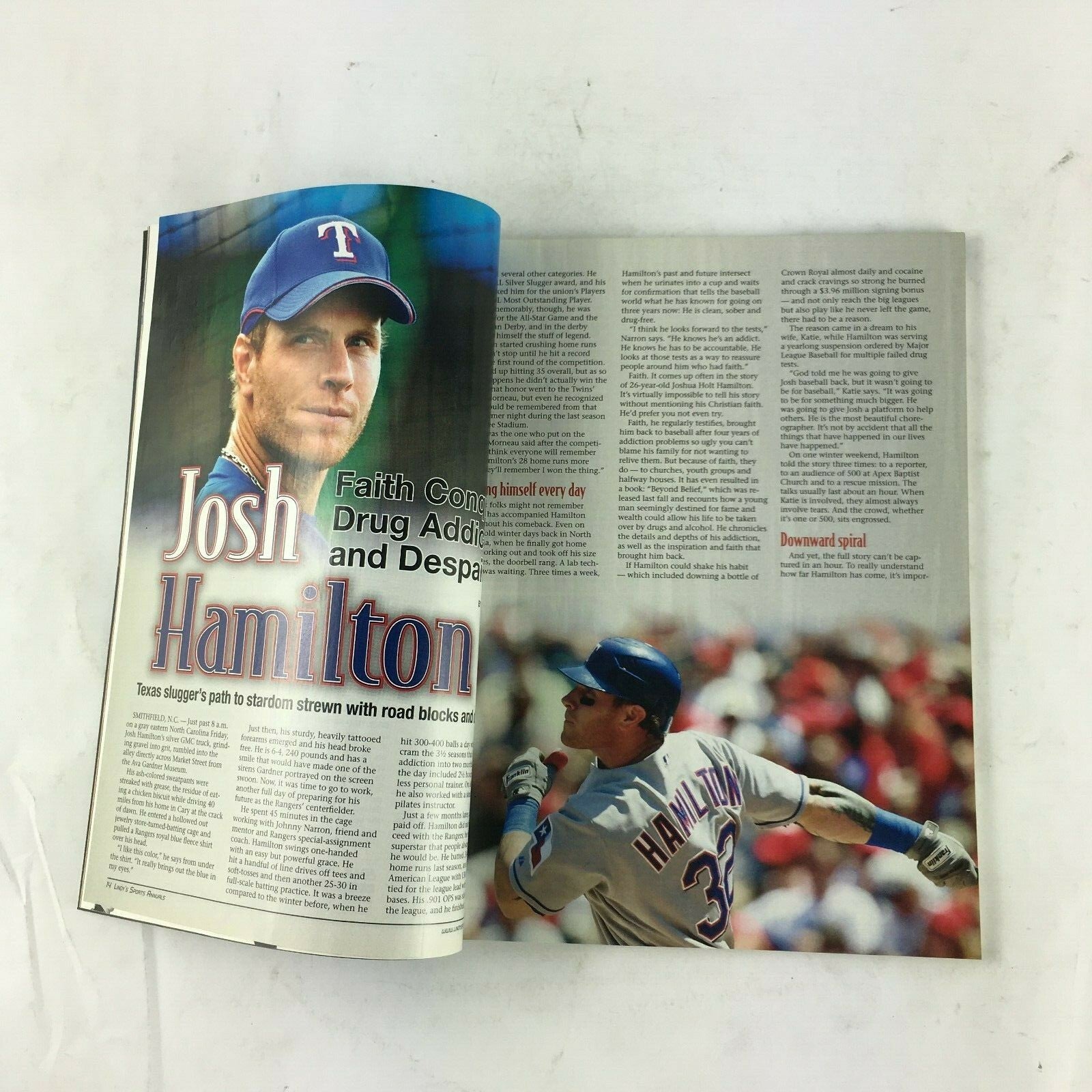 May 30 2009 Baseball Magazine Josh Hamilton Road to Redemption A Fanciful Trip
