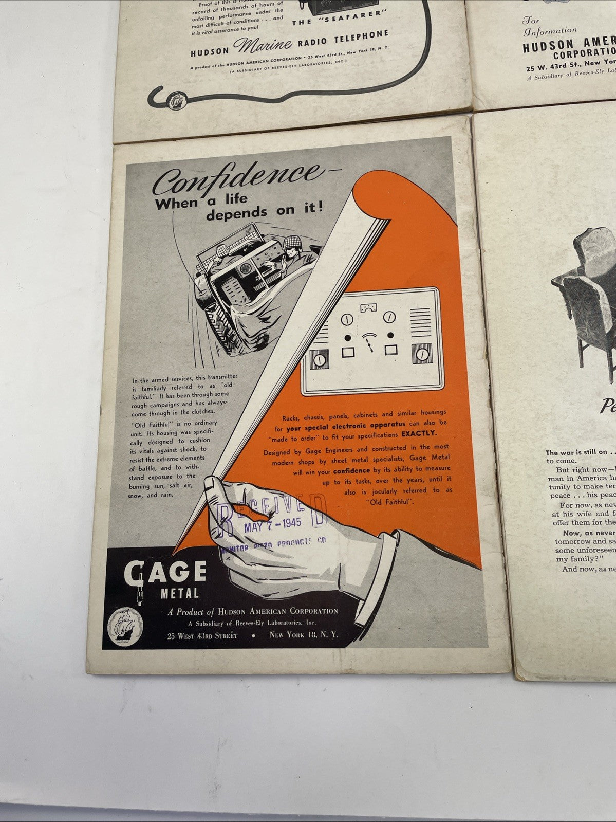 Lot of 8 x The Radio Engineers' Digest 1945 Edition Hudson American Corporation
