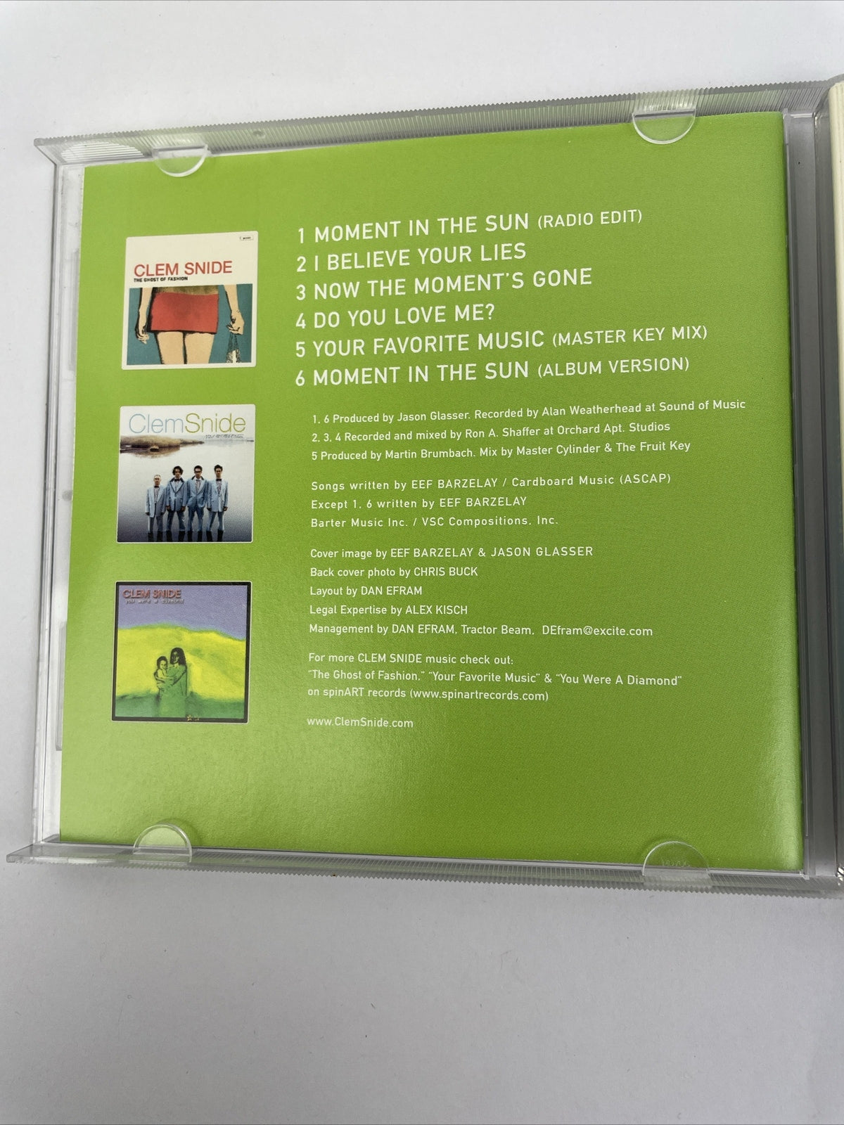 2 x Clem Snide : Moment in the Sun 2002 and Soft Spot 2003 Digital Audio CD  BC