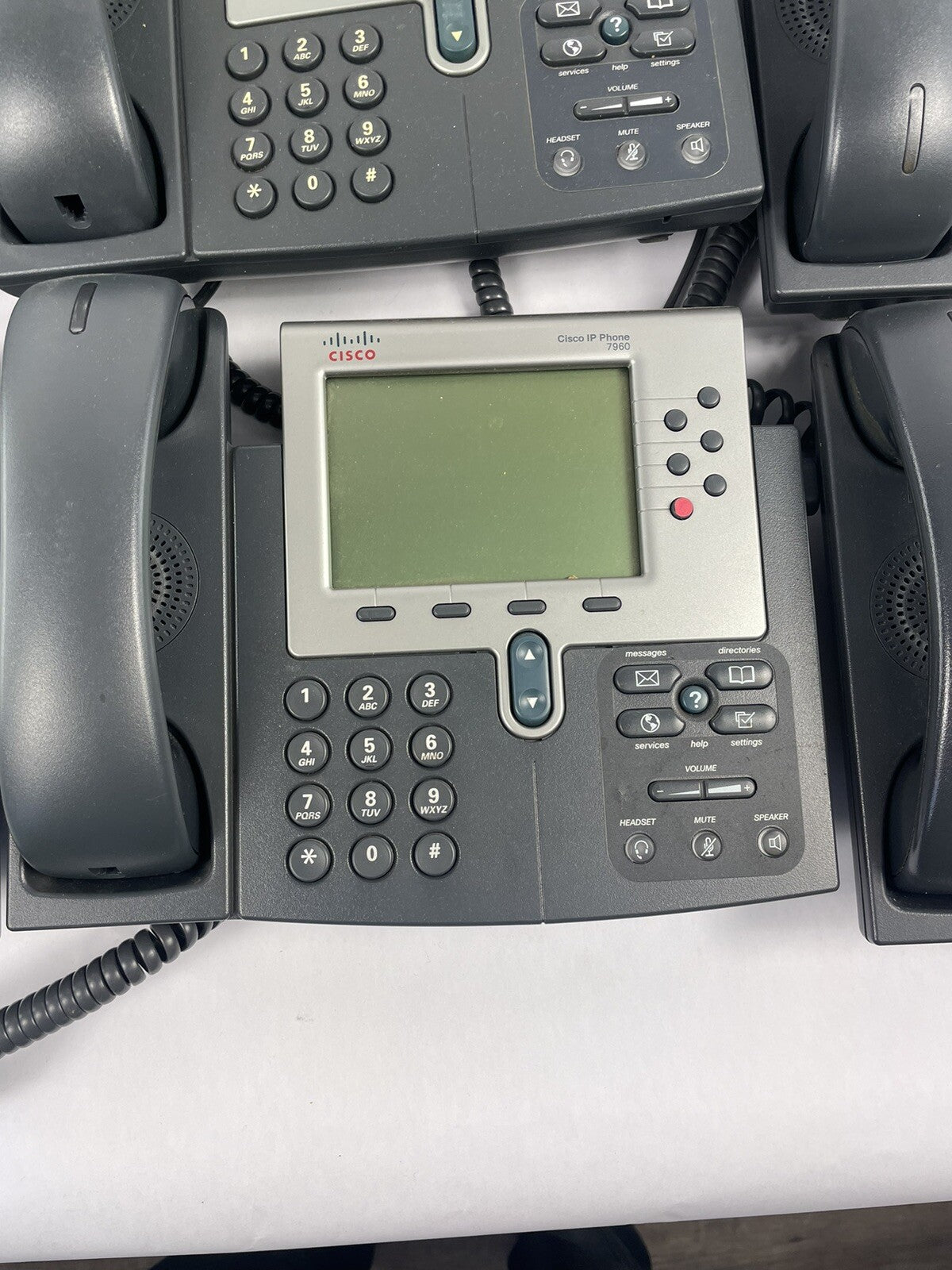 Lot of 9 Cisco IP 7900 7960 7945 PoE VoIP Business Office Phone Handset CP-7960G