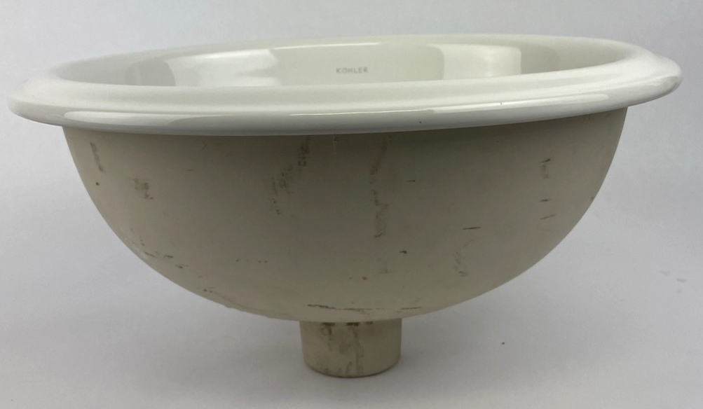 Kohler Intaglio 17" Drop in Bathroom Sink no Overflow K 2292  White Discontinued