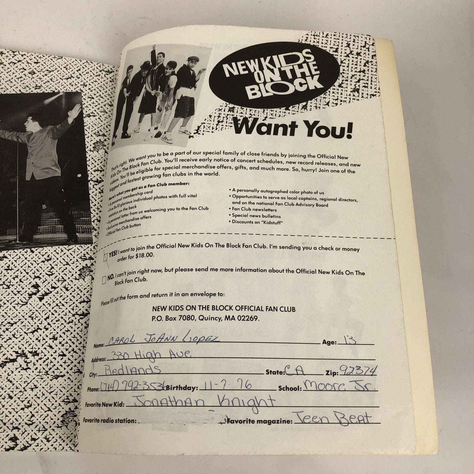 NEW KIDS ON THE BLOCK BOOK OUR STORY VINTAGE 1990 COLLECTIBLE AUTOBIOGRAPHY LOOK