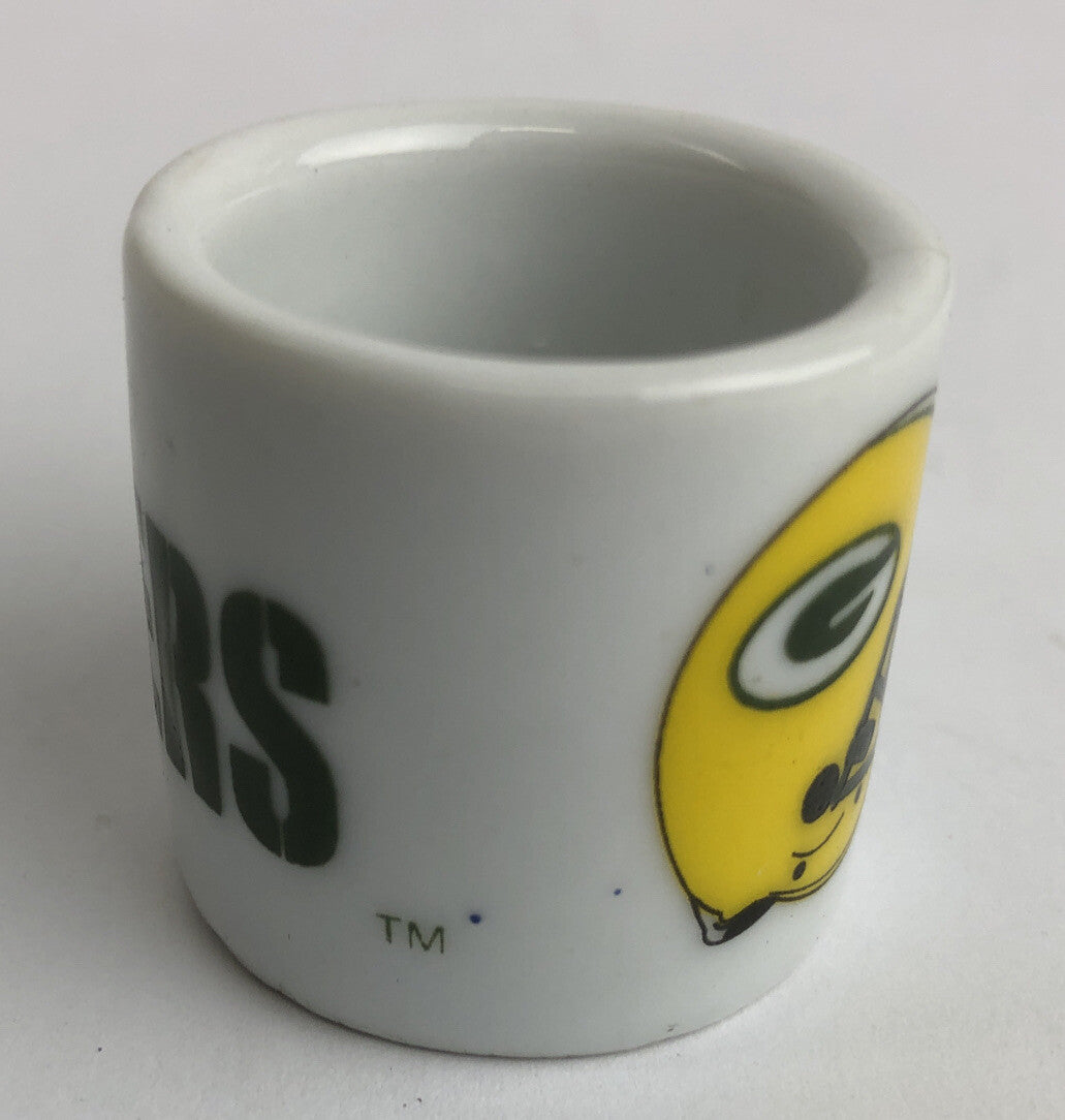 Vintage NFL Mini Coffee Cup Mug Green Bay Packers 1.25" Collectible Miniature