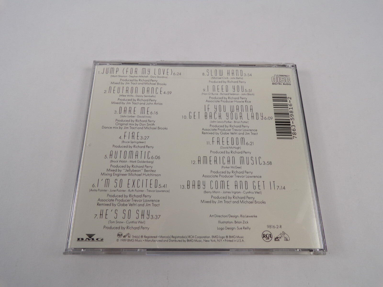 Pointer Sisters Greatest Hits Fire Automatic Im So Excited He's So Shy CD#47