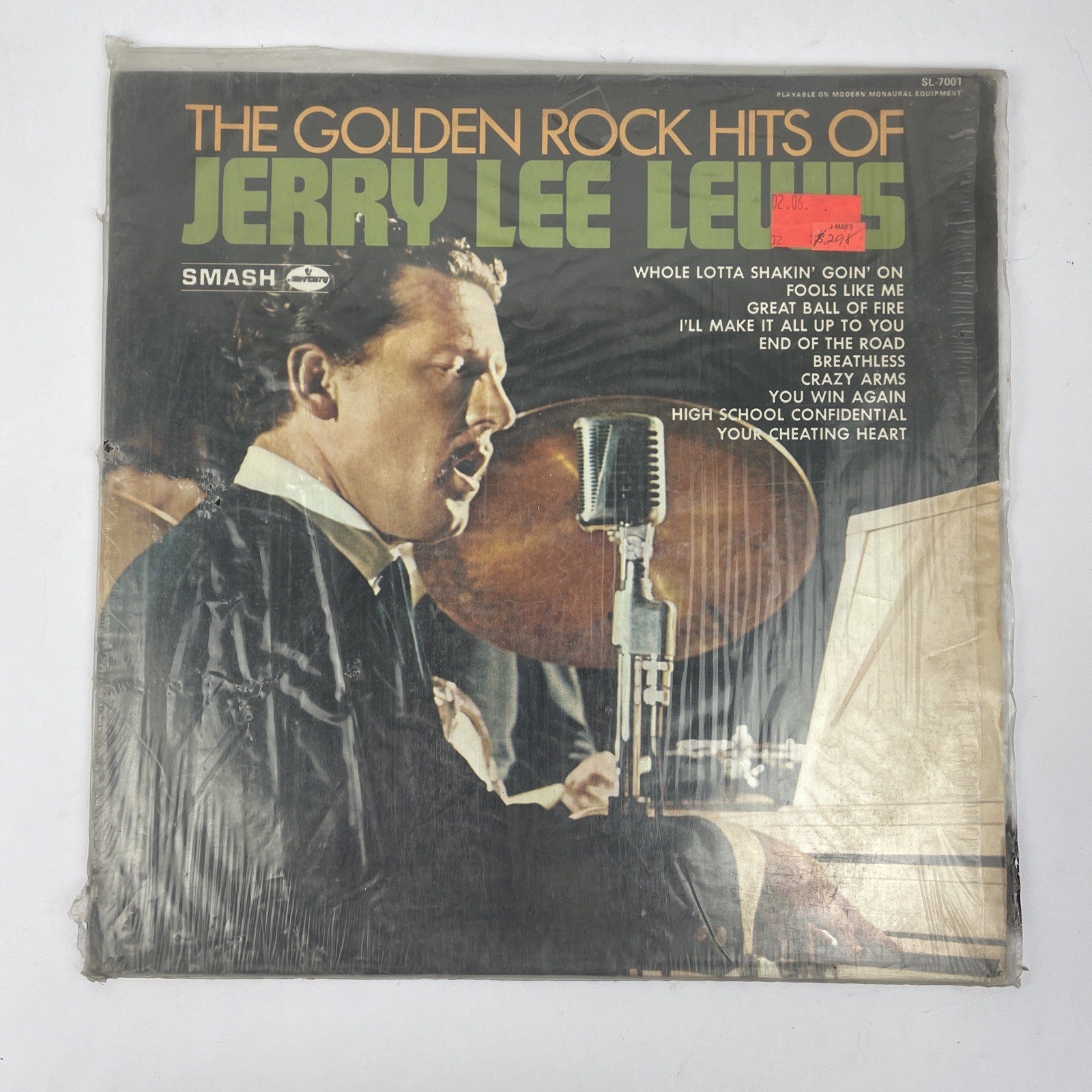 JERRY LEE LEWIS  LP The Golden Rock Hits of Jerry Lee 1987 Mercury Vinyl