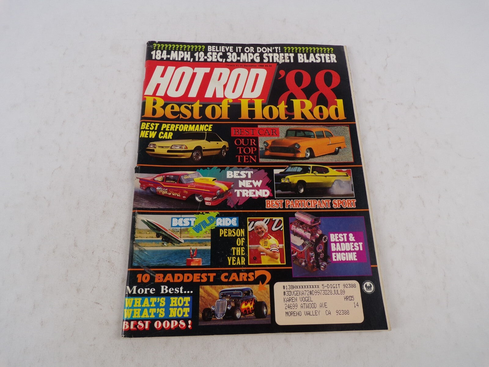 July 1989 Hot Rodding Magazine Best Of Hot Rod Street Blaster Best Performance