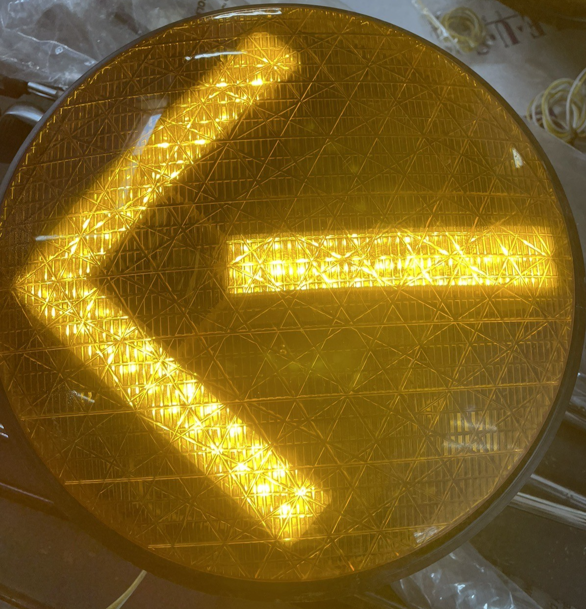 Traffic Signal Light 12" OEM DIALIGHT Yellow Arrow LED Lense Gasket NOS