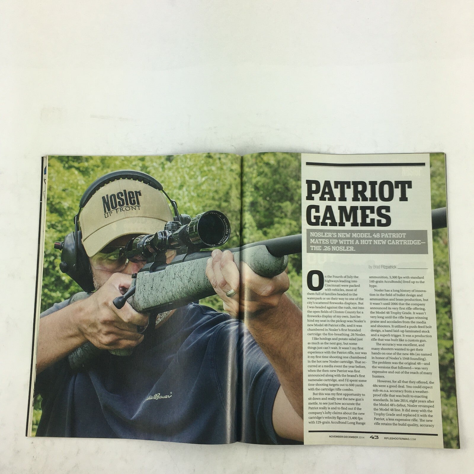 November 2014 Rifle Shooter Magazine Tikka CTR Super Nosler .26 Nosler Rossi R92