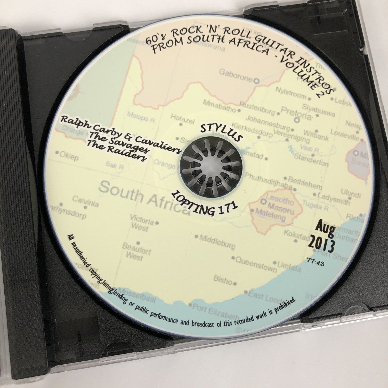 More 1960's Rock n' Roll Guitar Instros from South Africa Volume 2 CD Stylus #32