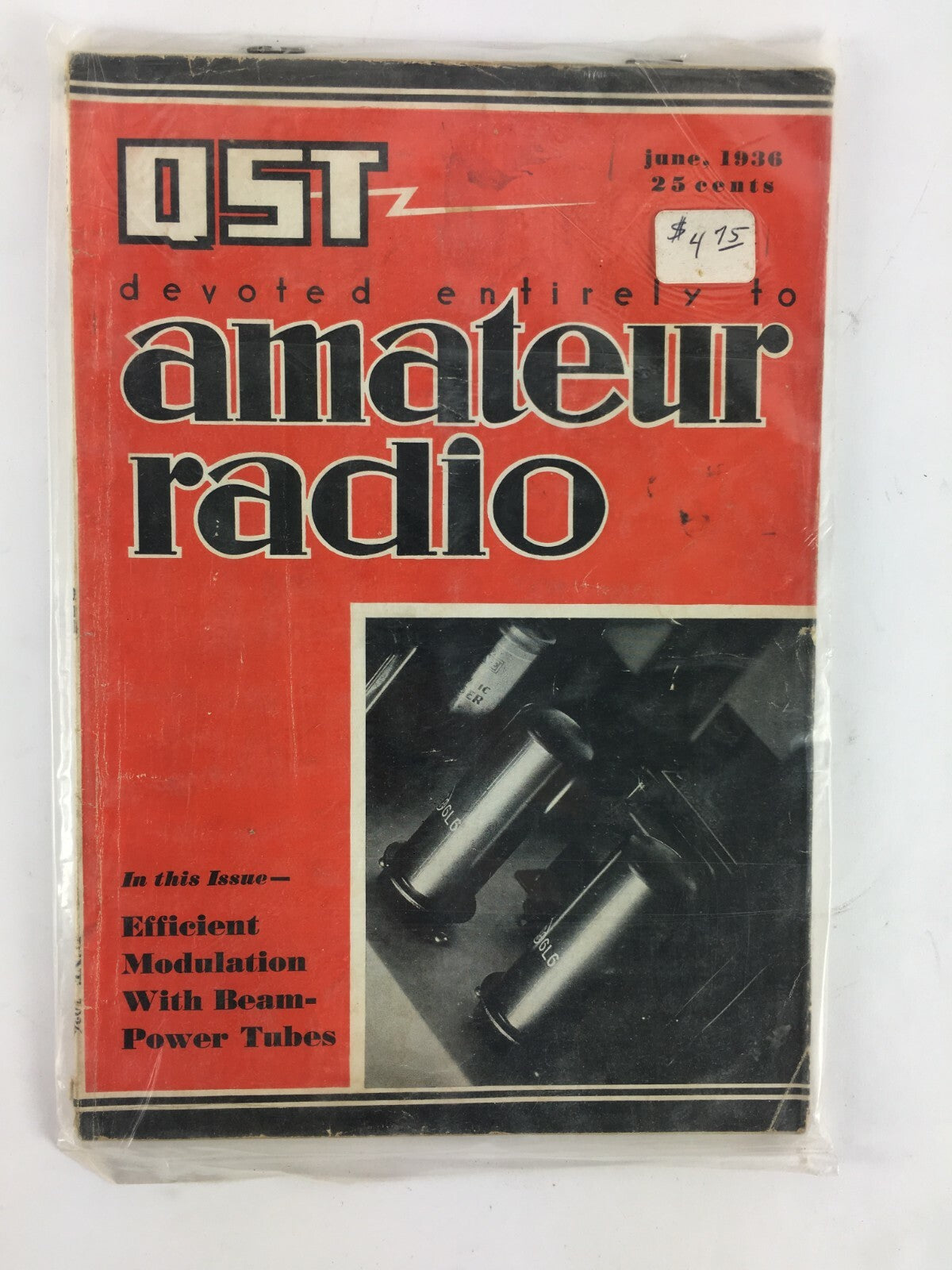 June 1936 QST Amateur Radio Magazine Efficient Modulation with Beam Power Tubes