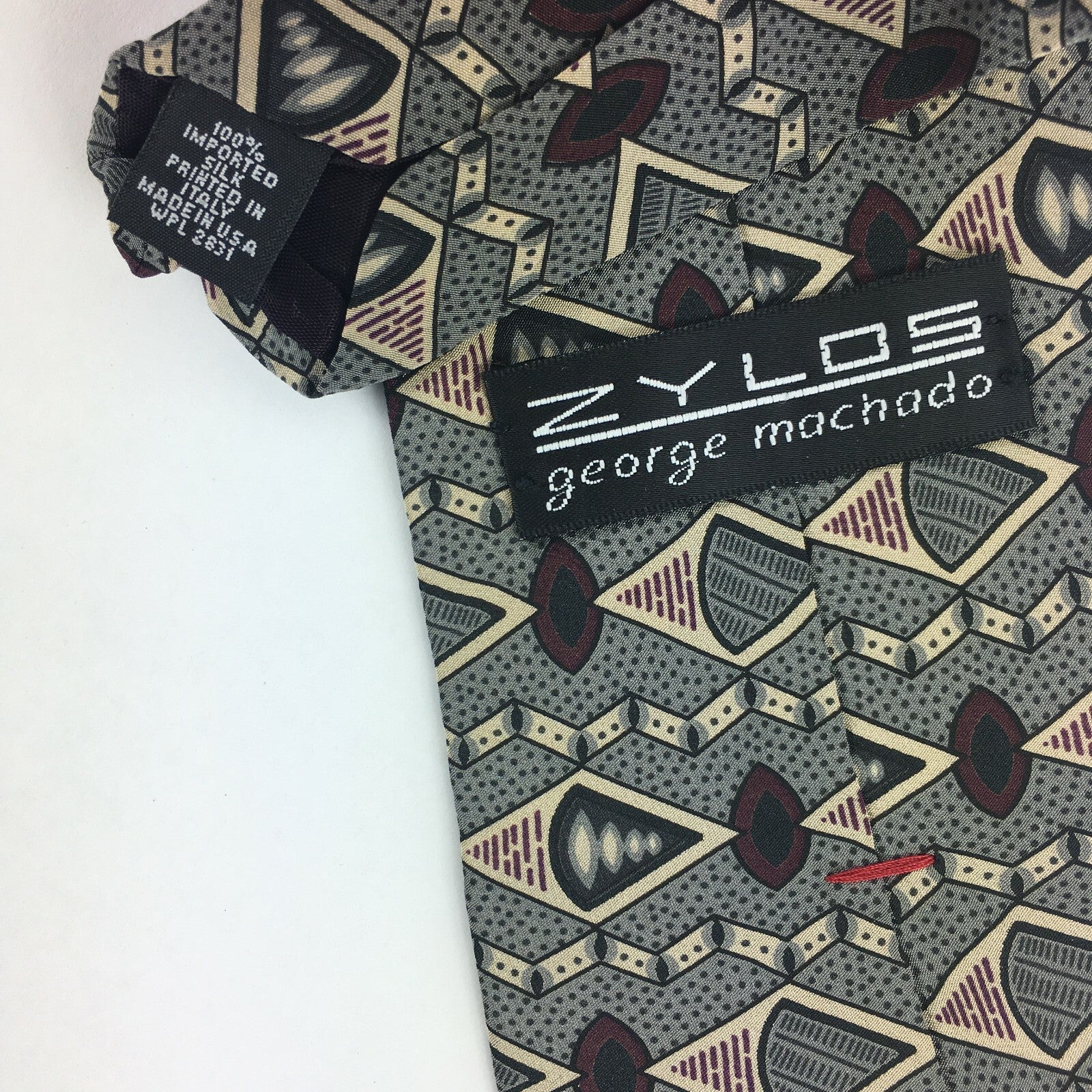 Genuine Zylos George 100% Silk Handmade Stylish Formal/Casual Tie Multi Coloured