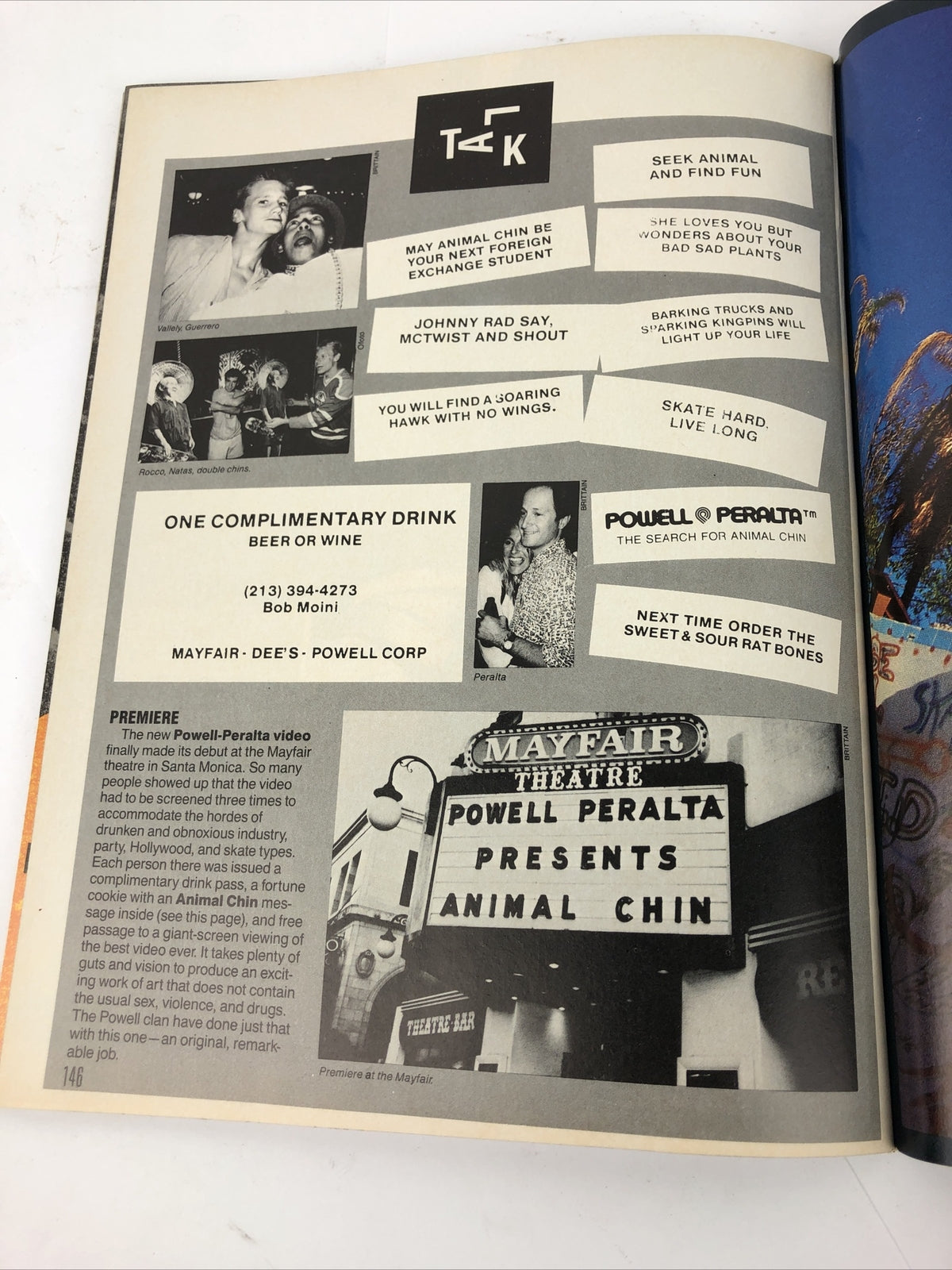 Transworld Skateboarding Magazine October 1987 Volume 5 with Mark Gator Rogowski cover.