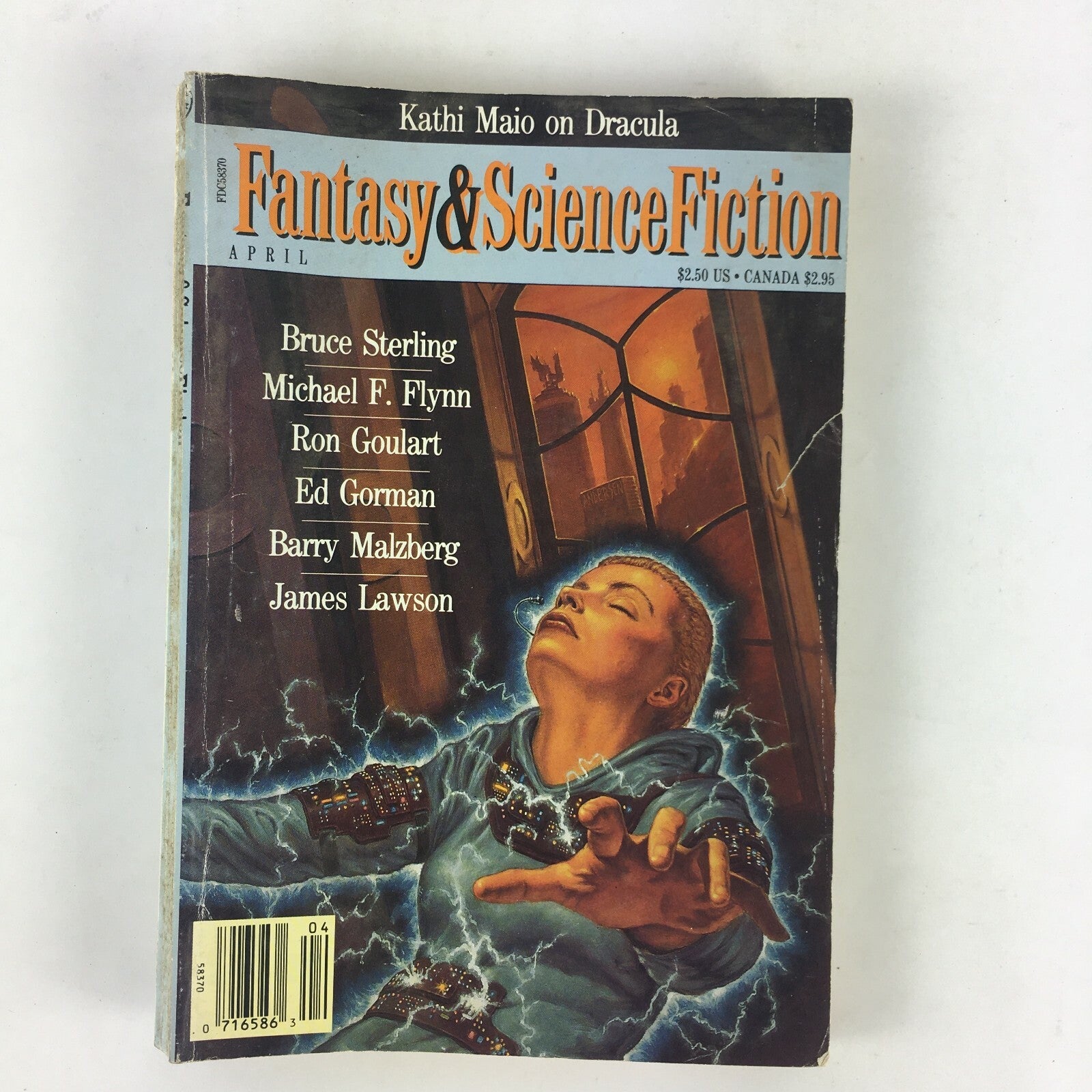 April Fantasy&Science Fiction BruceSterling Michael F.Flynn RonGoulart EdGorman