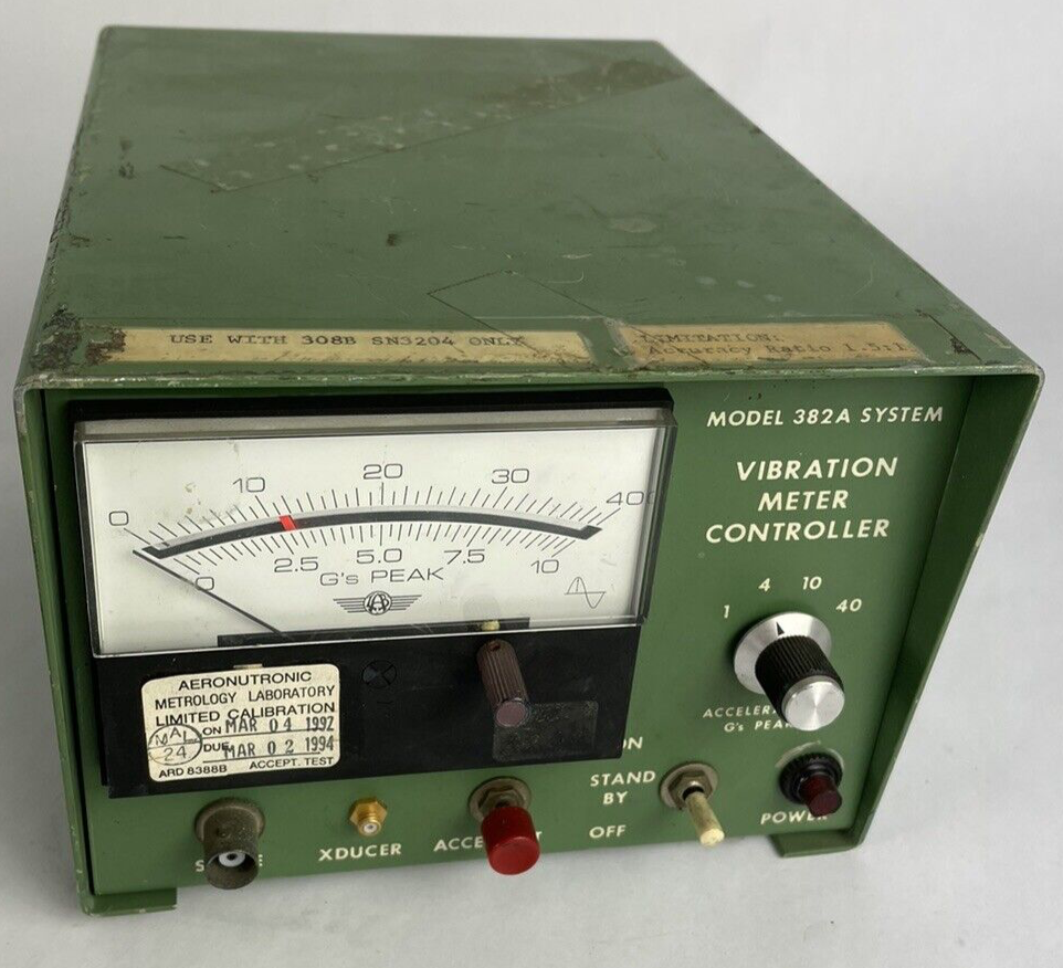 MODEL 382A SYSTEM VIBRATION METER CONTROL CONTROLLER  * 1.5 - 1 Accuracy Ratio