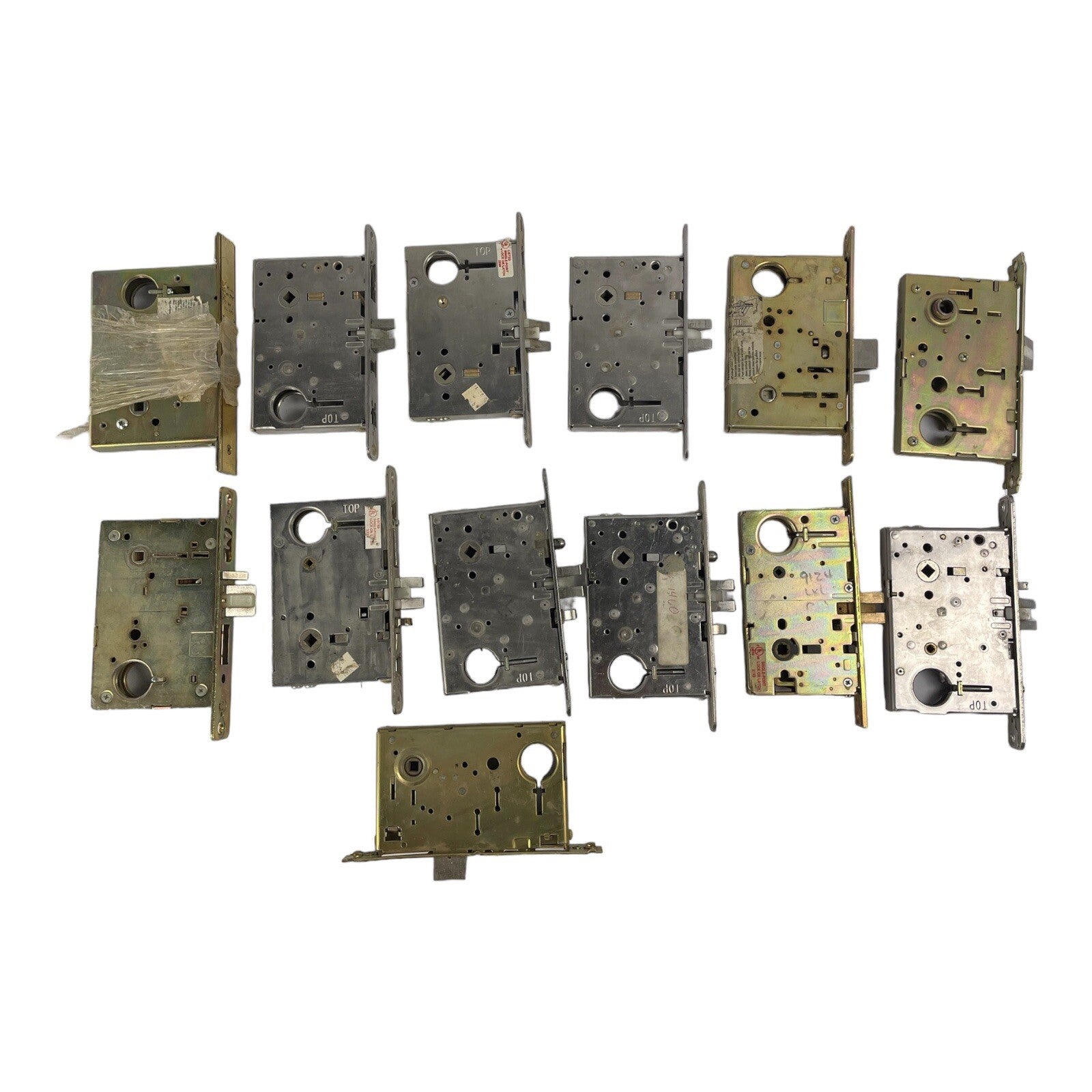 LOT of 13: Assorted Mortise passage lock body. Body only