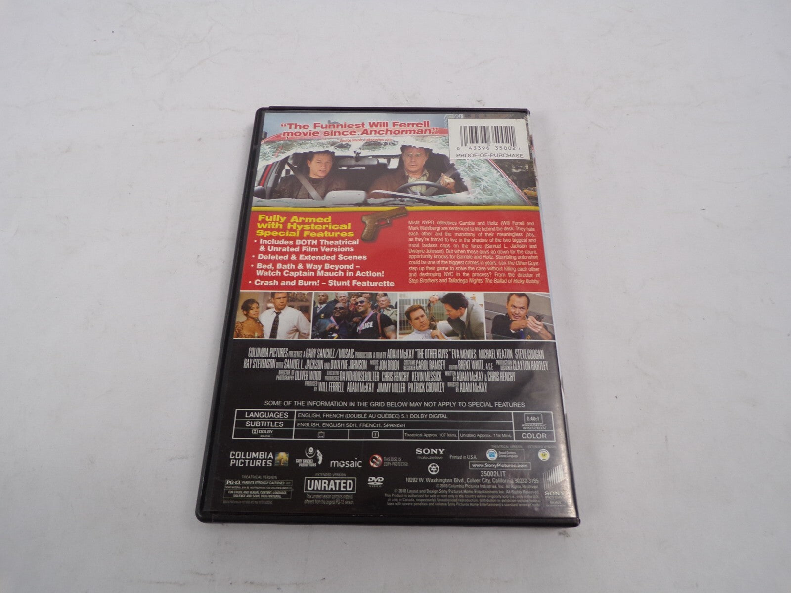 The Other Guys Will Ferrell Mark Wahlberg The Unrated Other Edition DVD Movies
