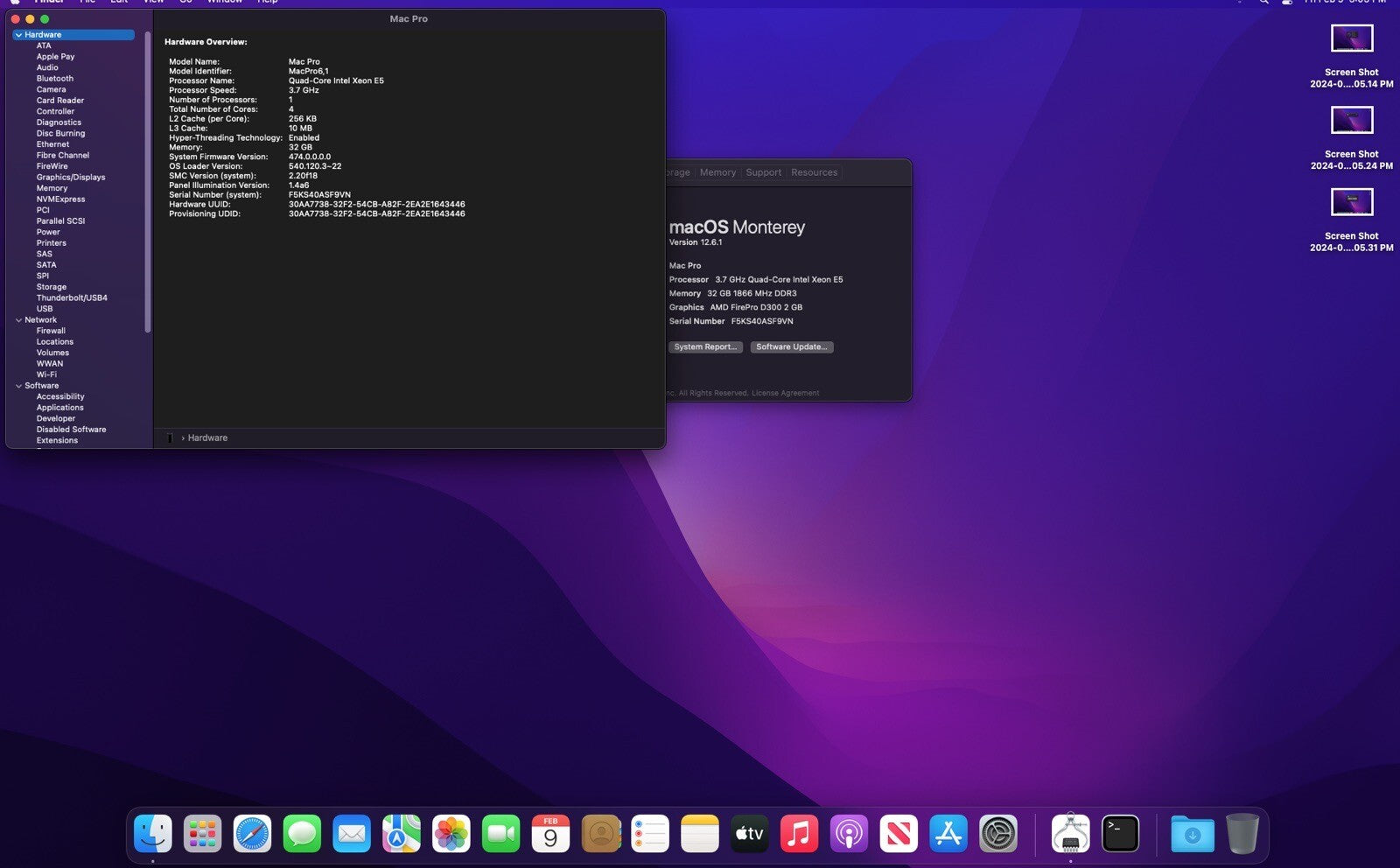 Mac Pro 3.7 Ghz Quad-core Xeon E5 32GB RAM 1 TB SSD Late 2013 AMD Firepro D300