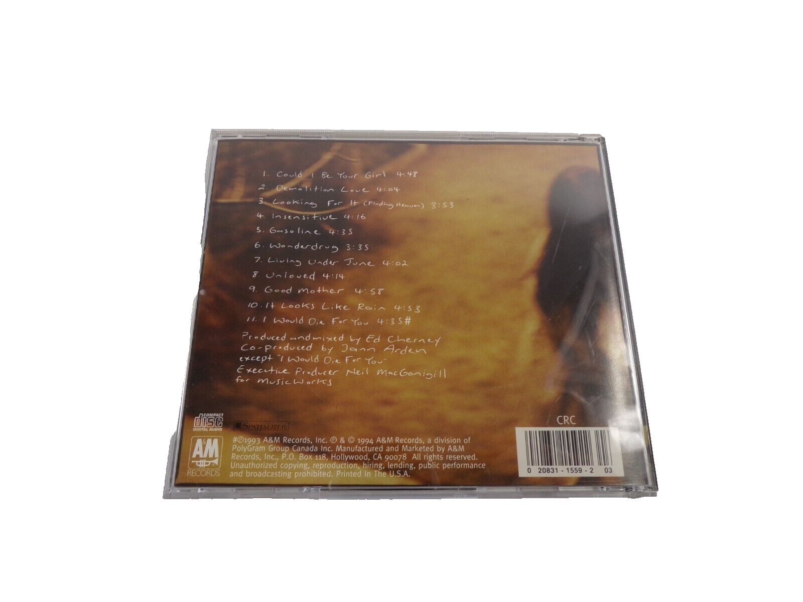 Jann Arden Living Under June Gasoline Good Mother Insensitive Unloved #A-B