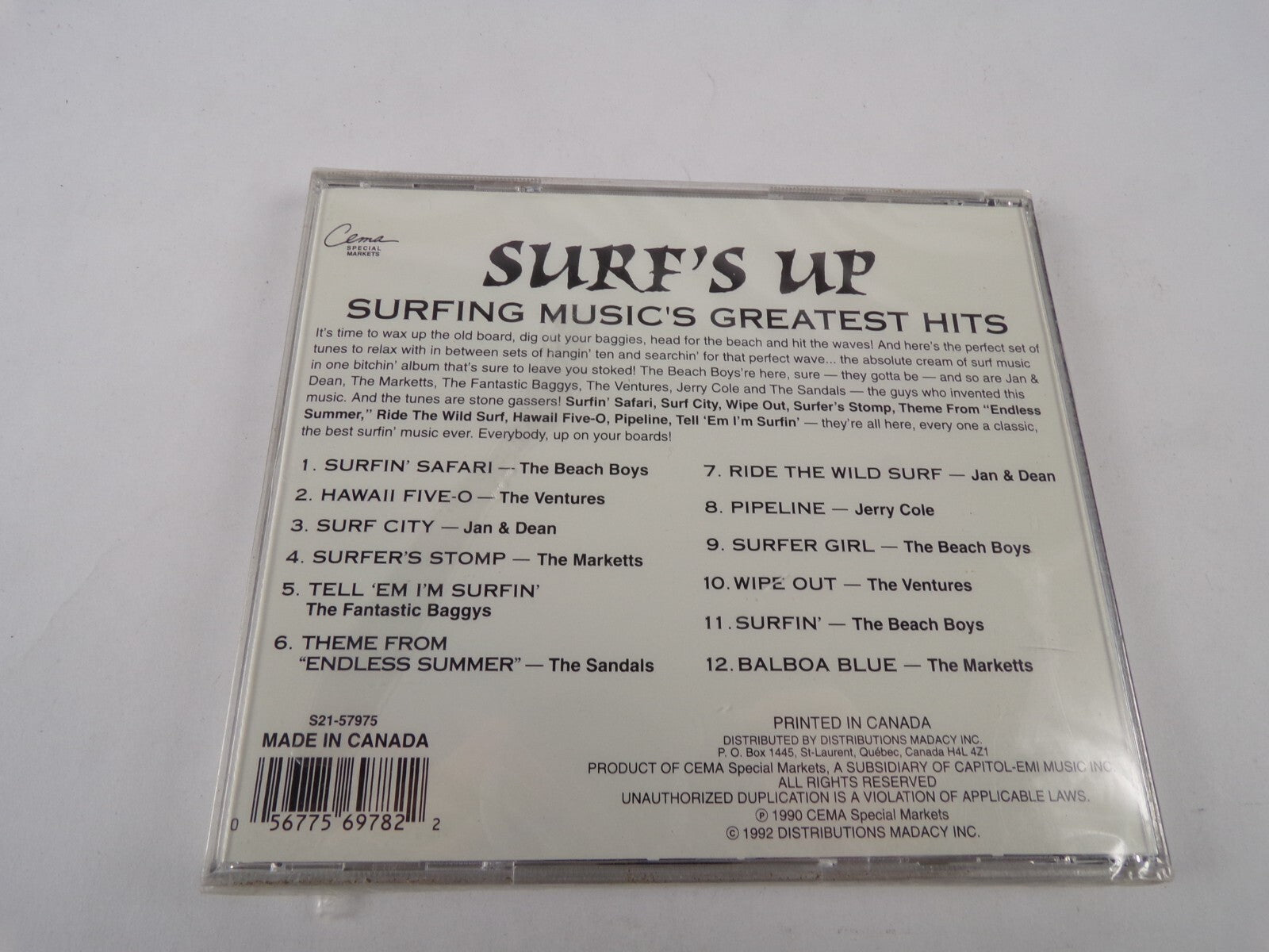 Surfs Up Surfing Musics GreAtest Hits Hawaii Five Surf City Surfers Stomp CD#34